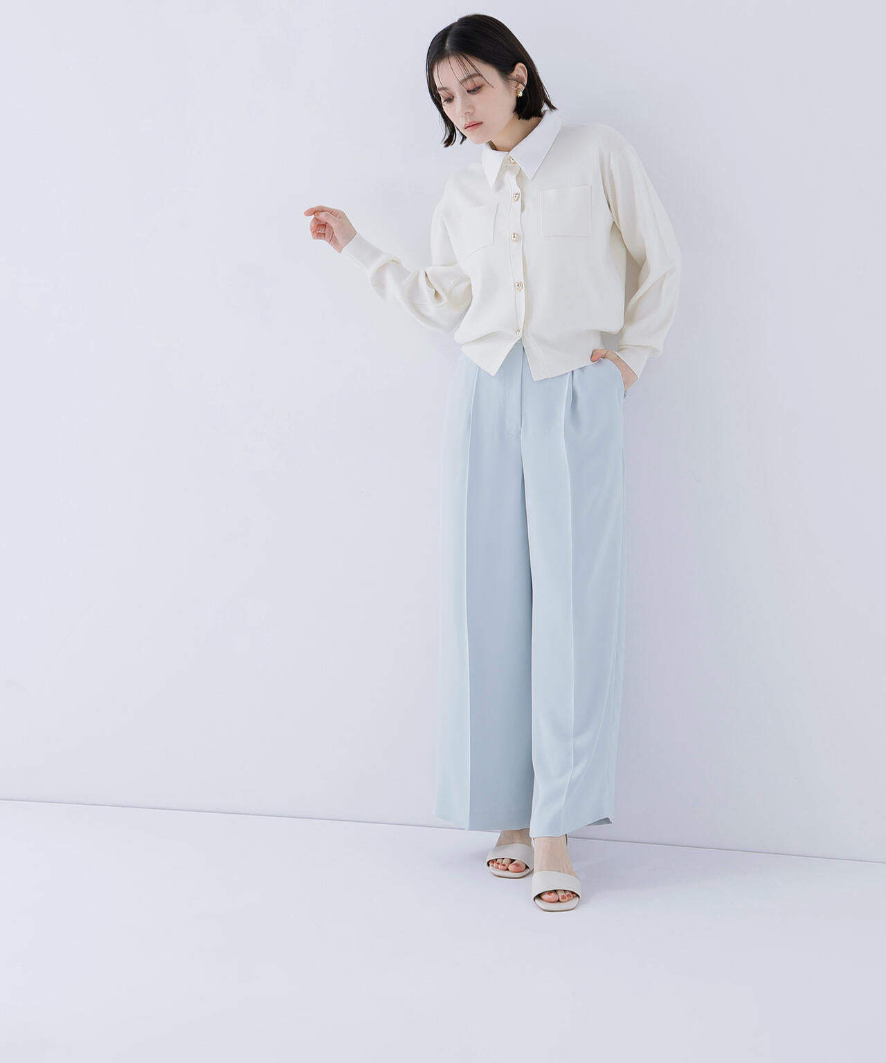 ＜CLASSY.掲載＞2wayカラーニットカーディガン