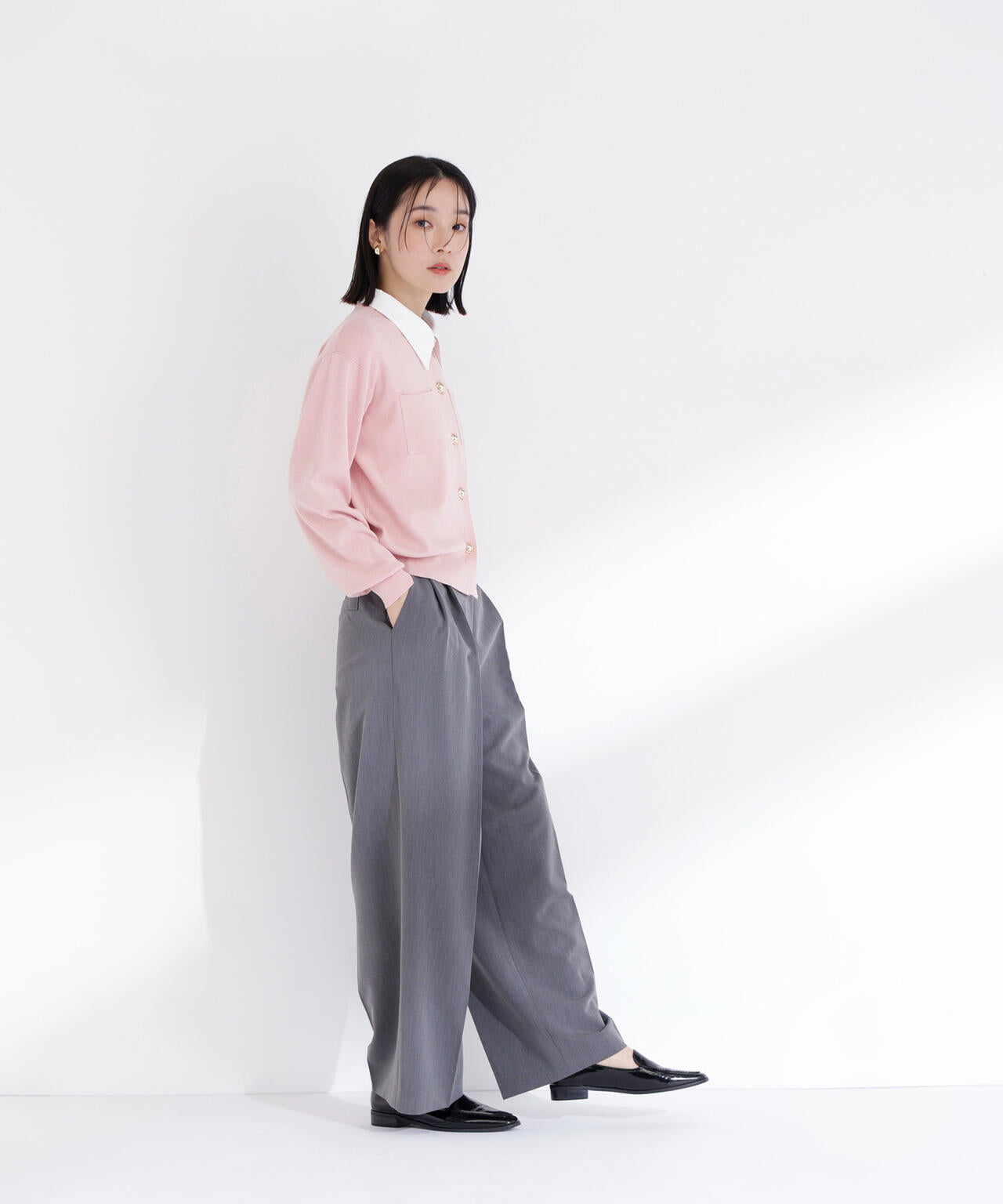 ＜CLASSY.掲載＞2wayカラーニットカーディガン