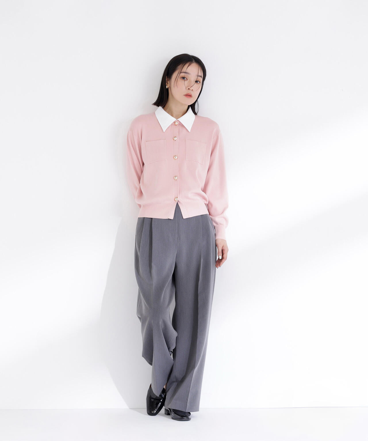 ＜CLASSY.掲載＞2wayカラーニットカーディガン