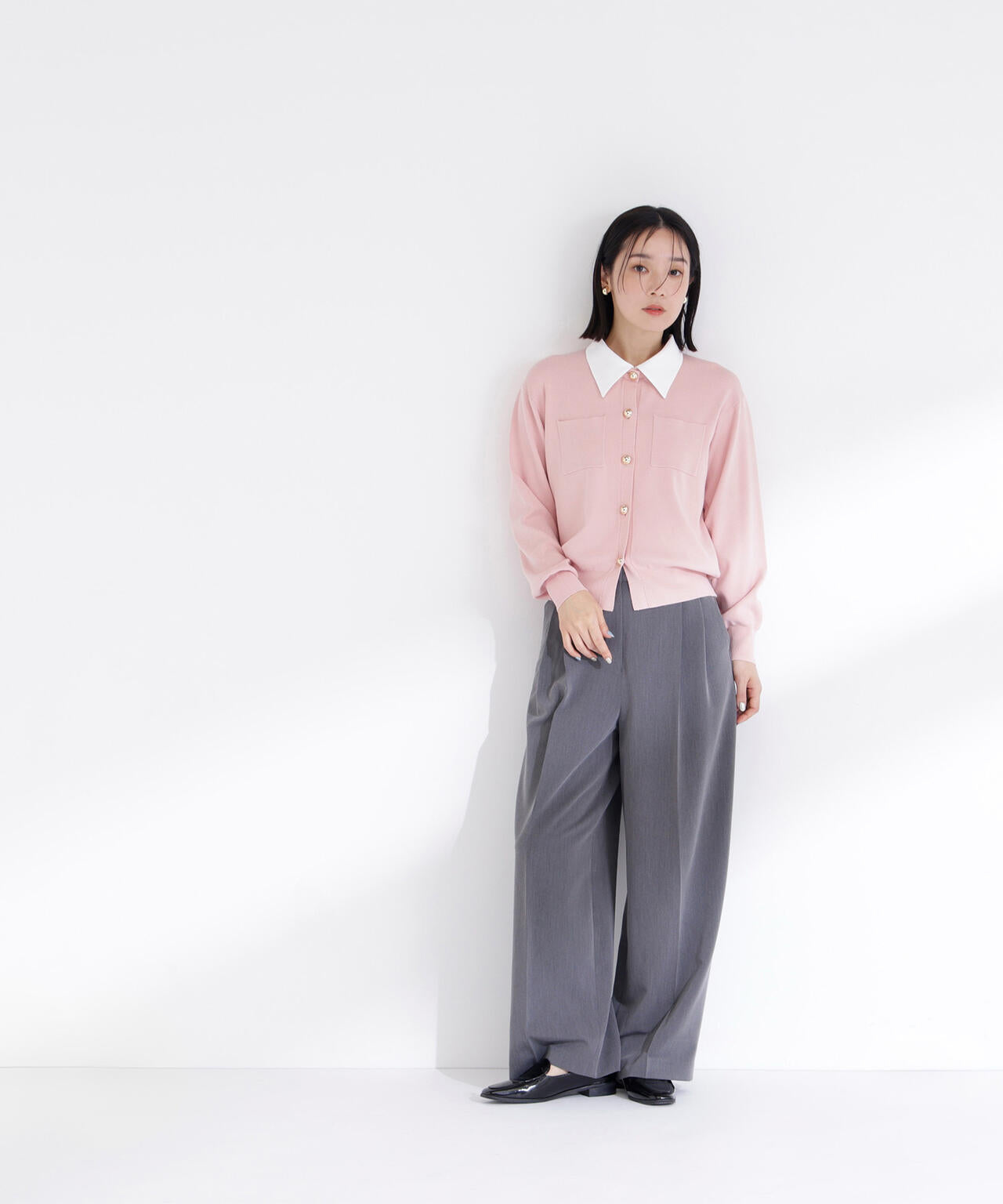 ＜CLASSY.掲載＞2wayカラーニットカーディガン