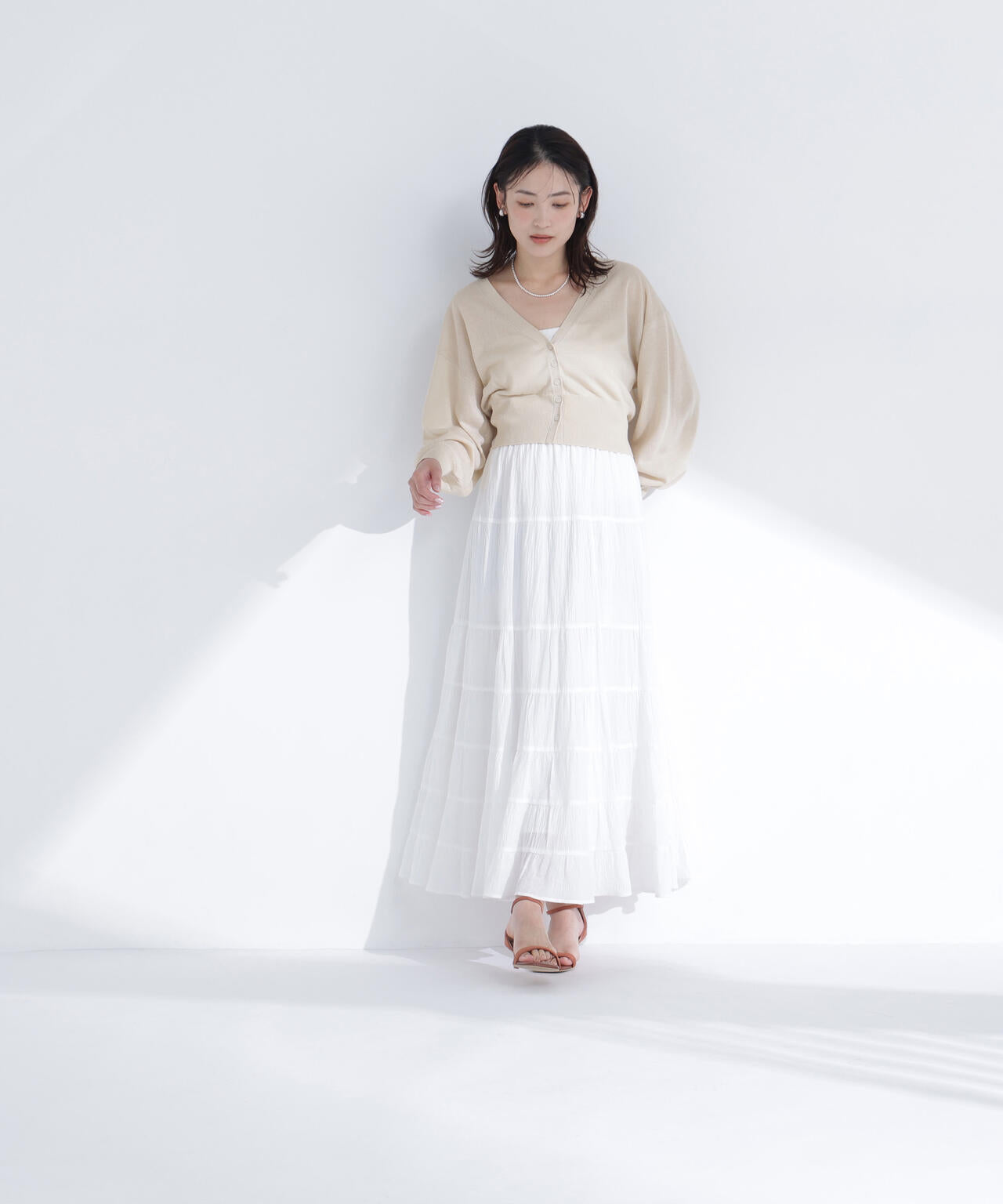 ＜ちょうど、いい服＞さらりと、涼しげ麻混カーディガン