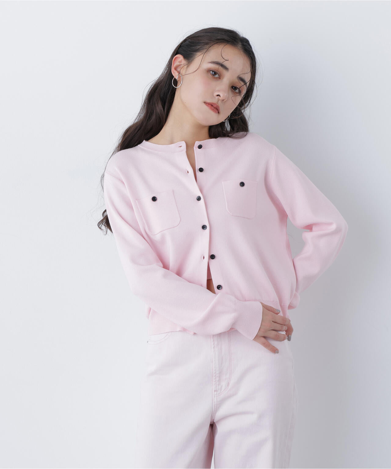 ＜CLASSY.掲載＞ベーシックポケットカーディガン