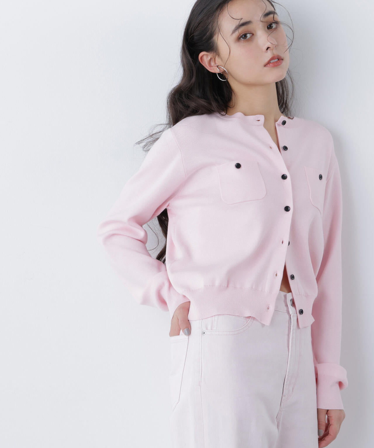 ＜CLASSY.掲載＞ベーシックポケットカーディガン
