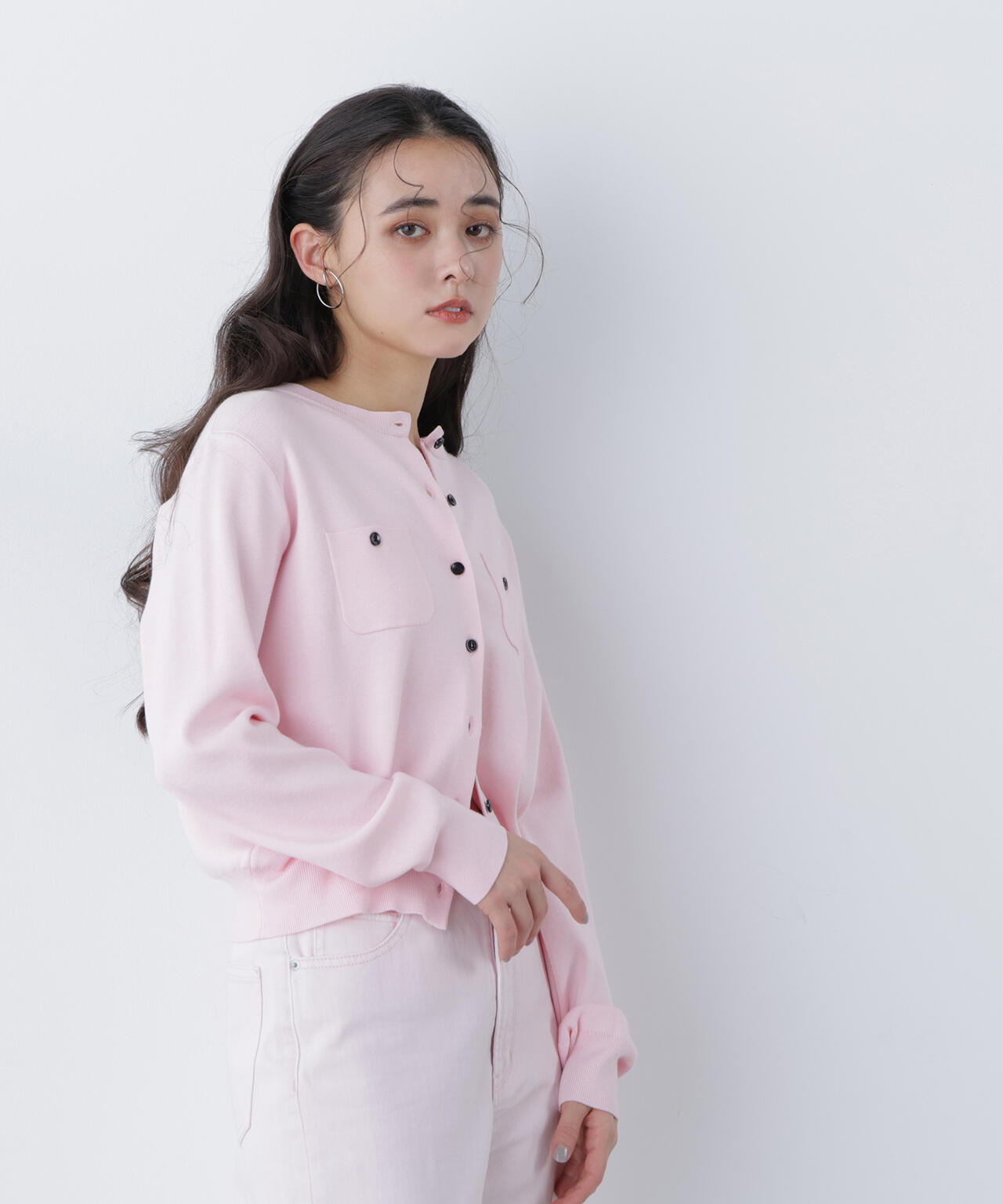 ＜CLASSY.掲載＞ベーシックポケットカーディガン