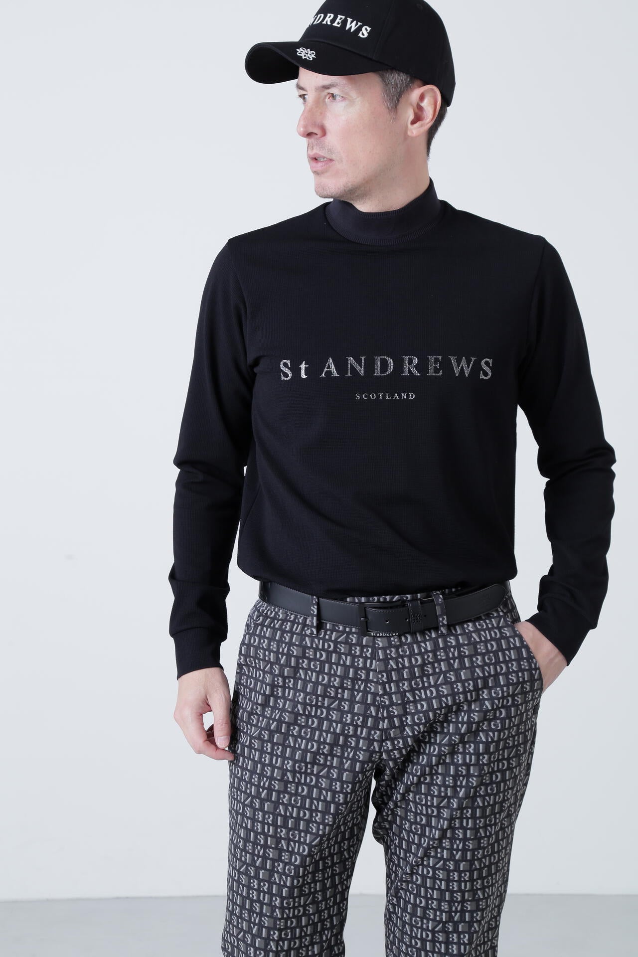 ブロックリバー長袖ハイネック (MENS)