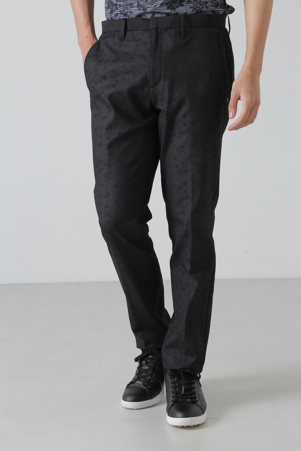 ボニースコットランドエンボス トラウザーパンツ  (MENS)