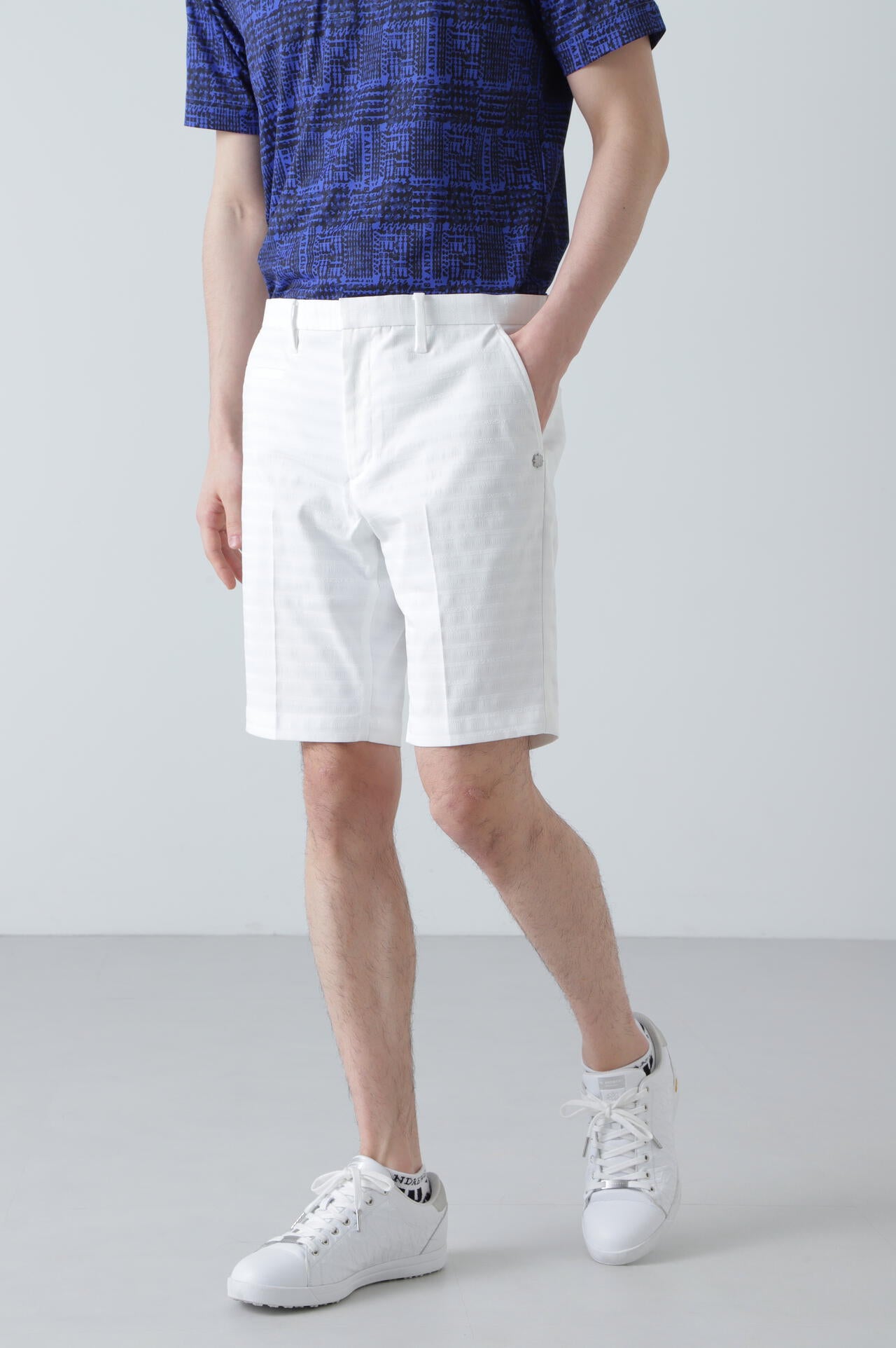 ロゴボーダージャガードショートパンツ (MENS)