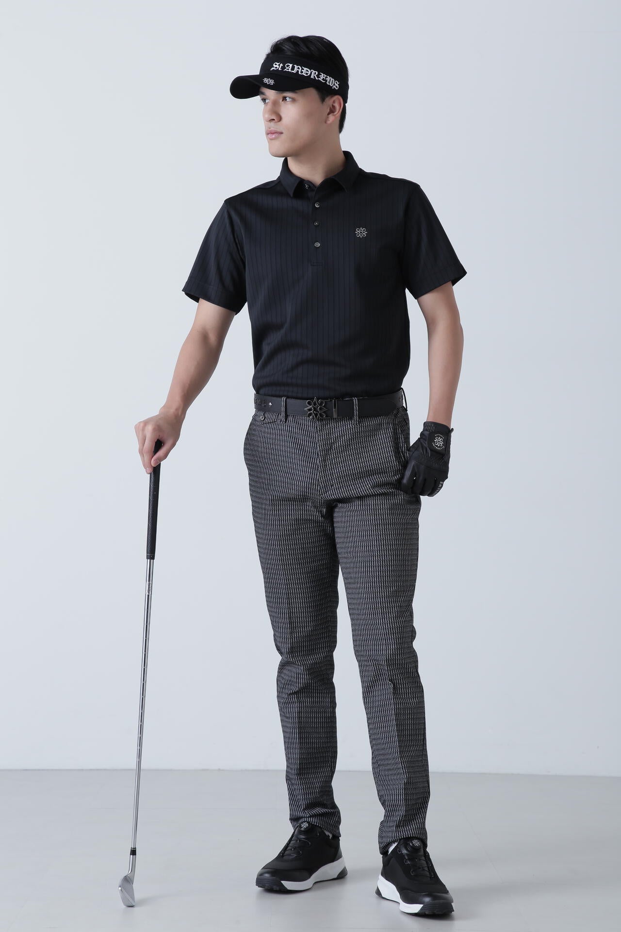ストライプ半袖ポロシャツ (MENS)