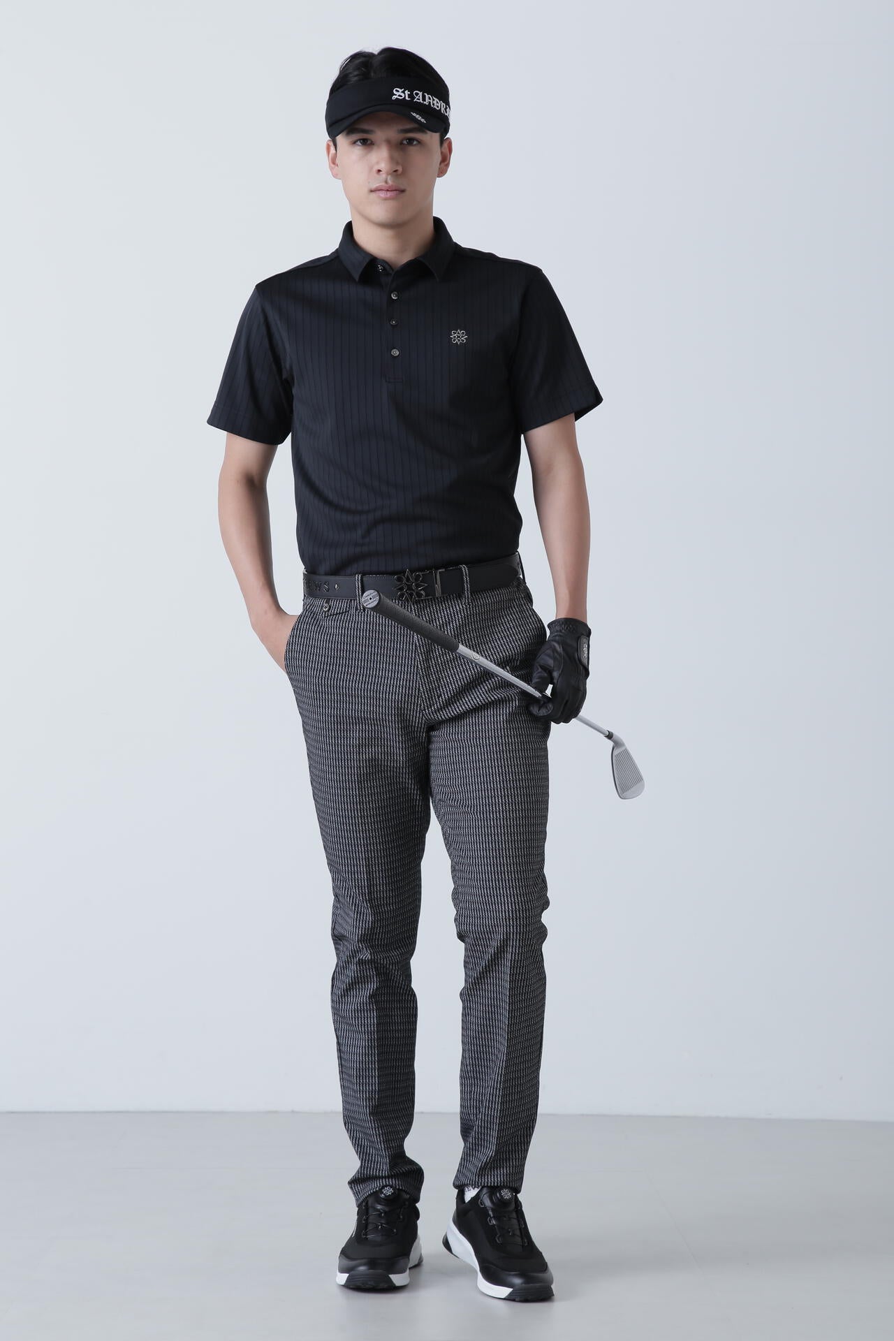 ストライプ半袖ポロシャツ (MENS)