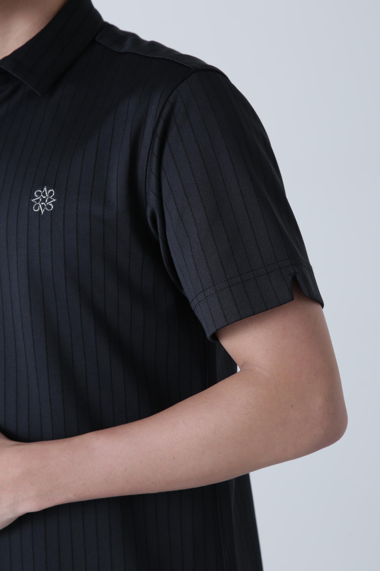 ストライプ半袖ポロシャツ (MENS)
