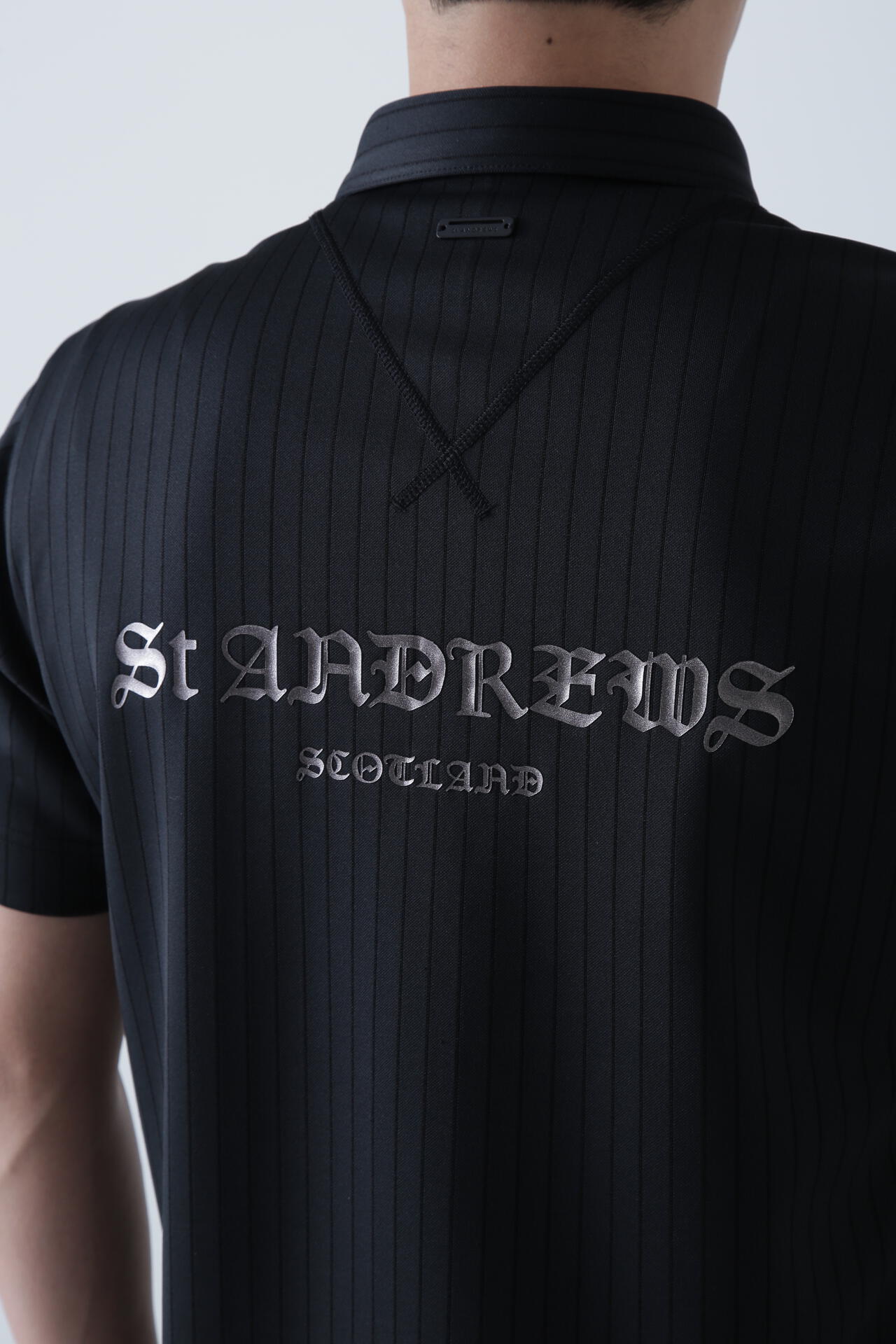 ストライプ半袖ポロシャツ (MENS)