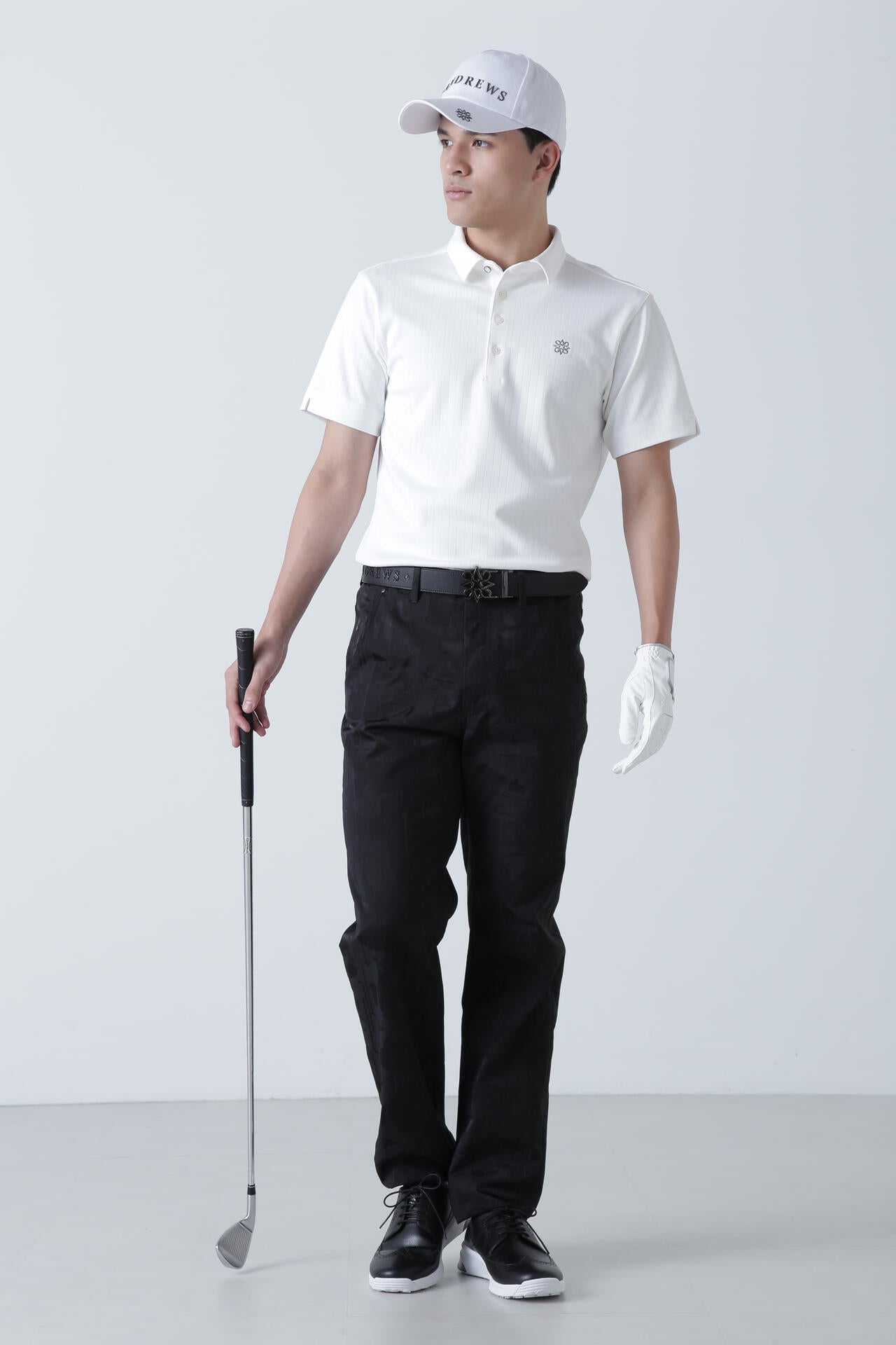 ストライプ半袖ポロシャツ (MENS)