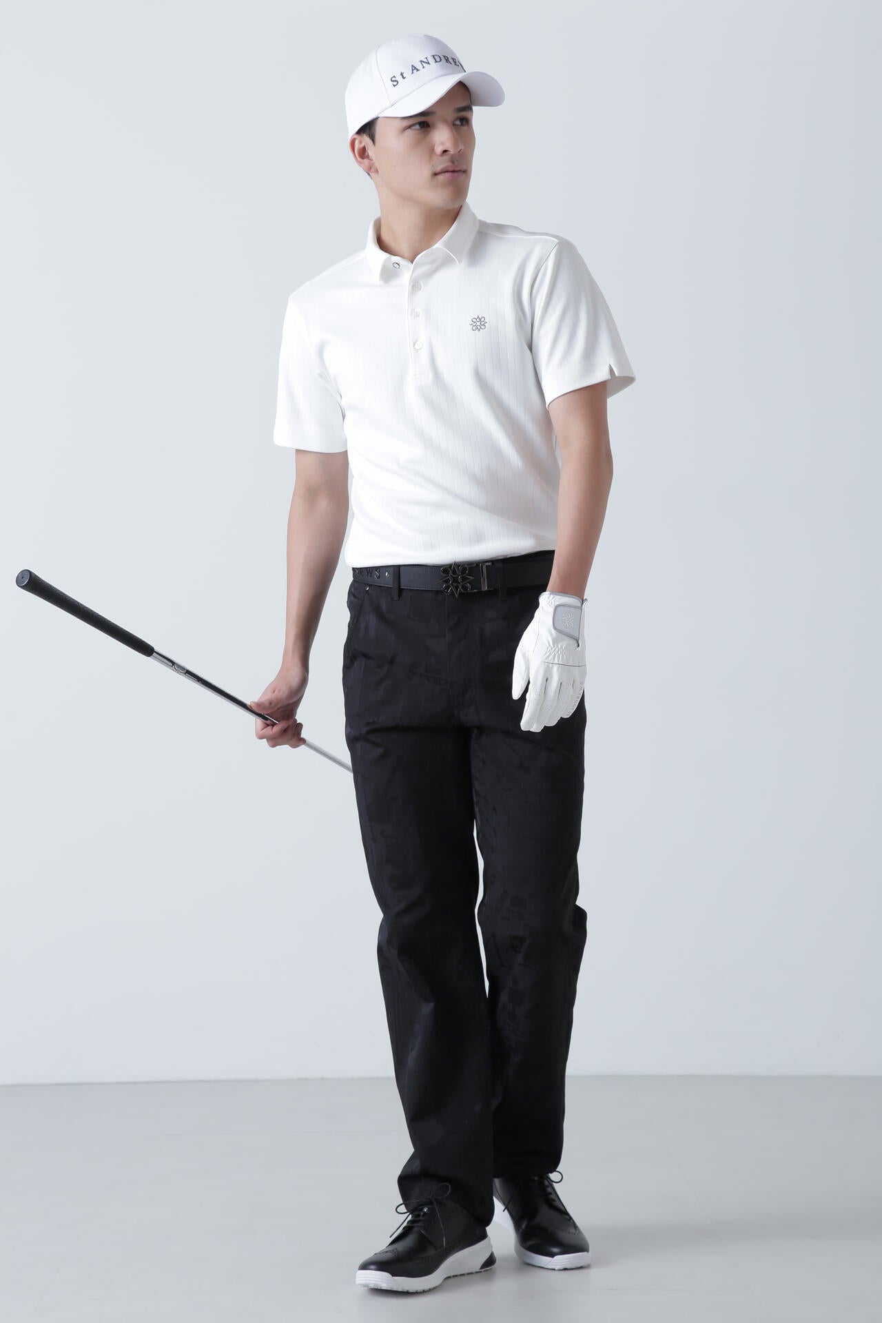 ストライプ半袖ポロシャツ (MENS)
