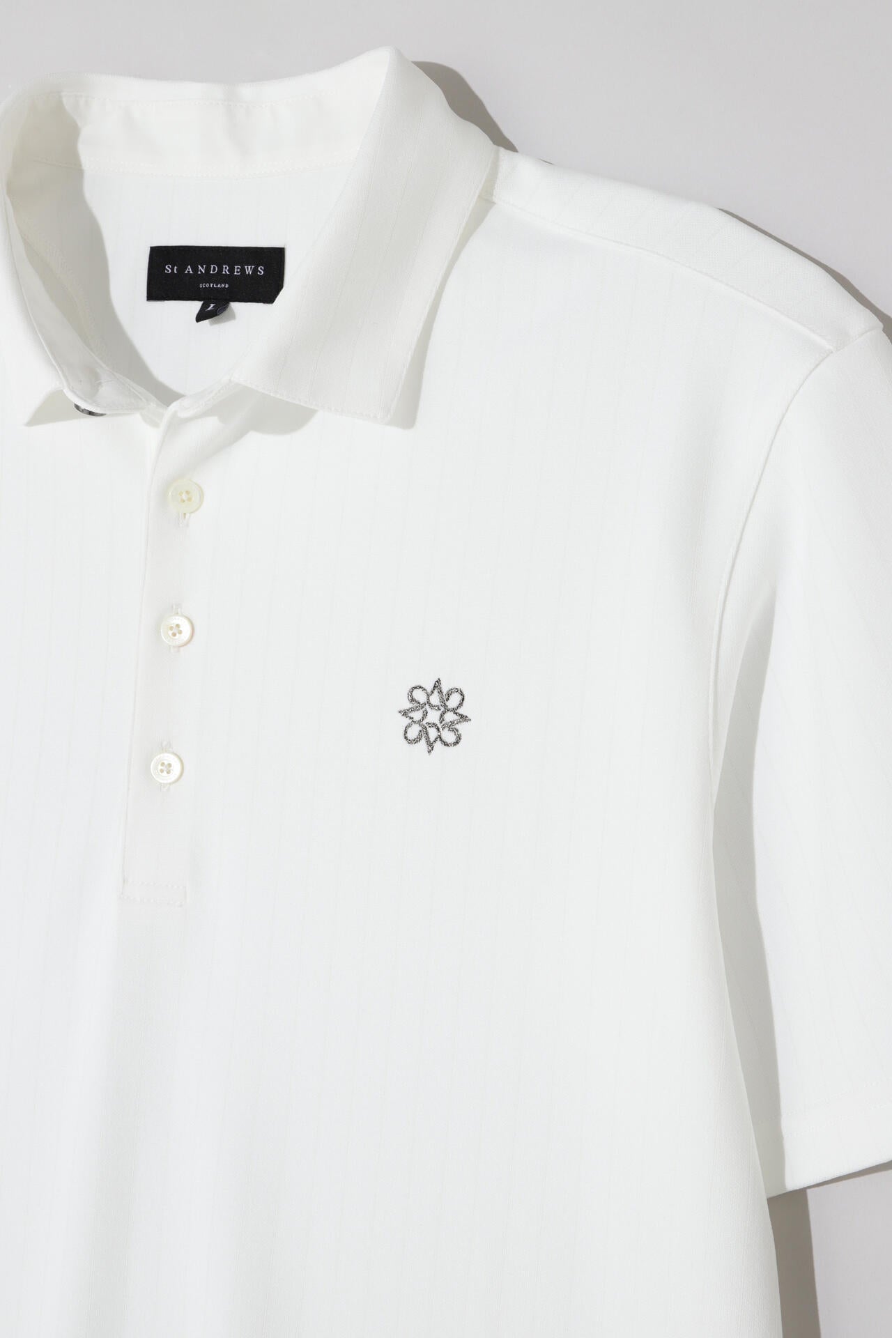 ストライプ半袖ポロシャツ (MENS)