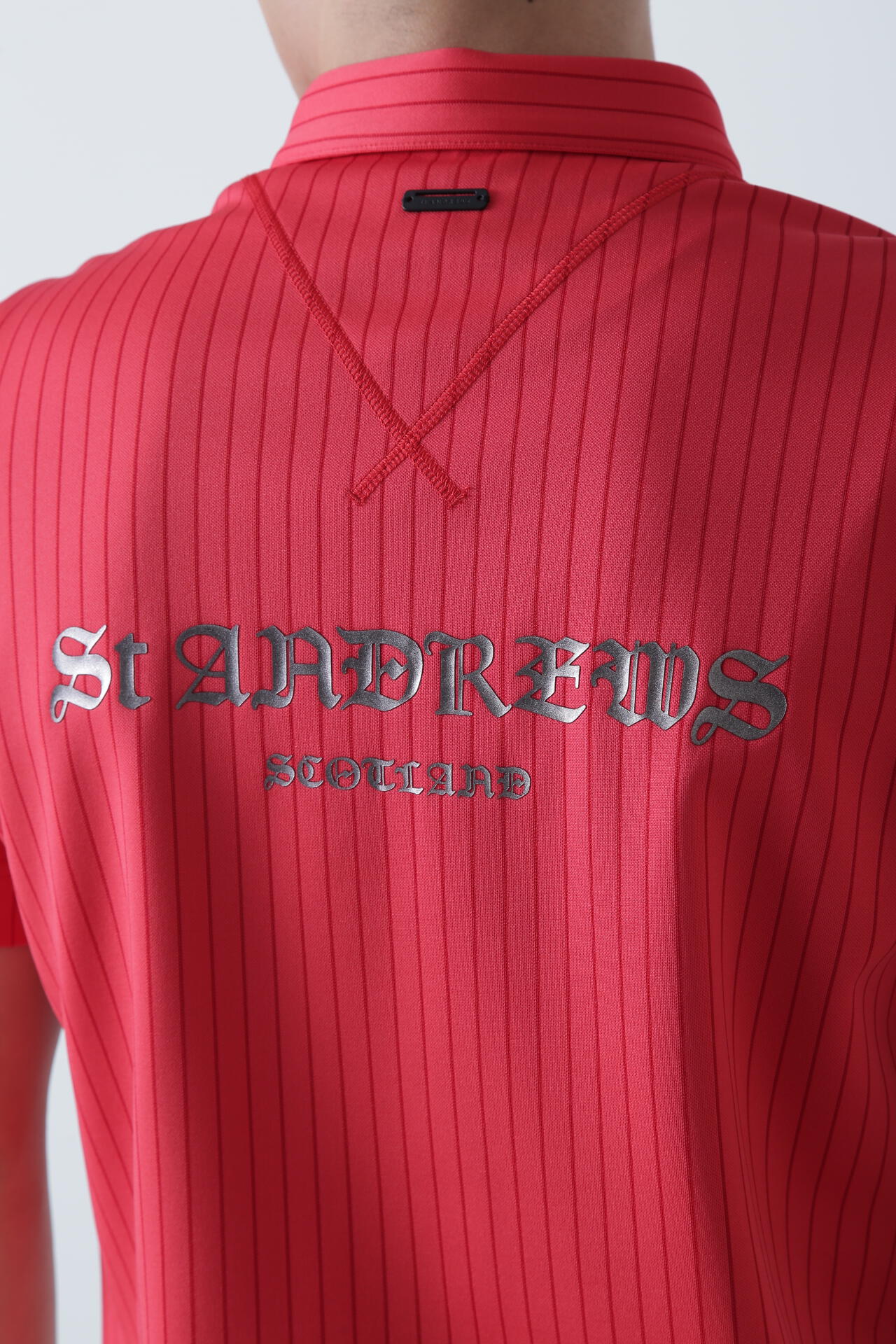 ストライプ半袖ポロシャツ (MENS)