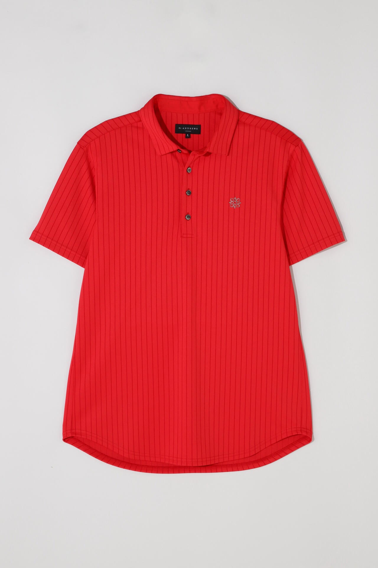 ストライプ半袖ポロシャツ (MENS)