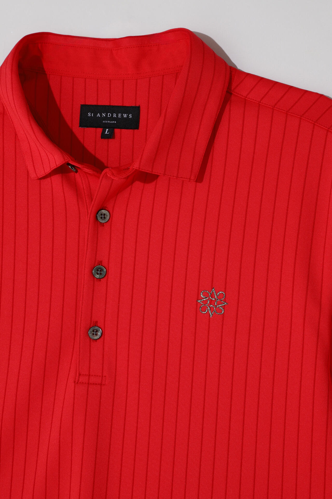 ストライプ半袖ポロシャツ (MENS)