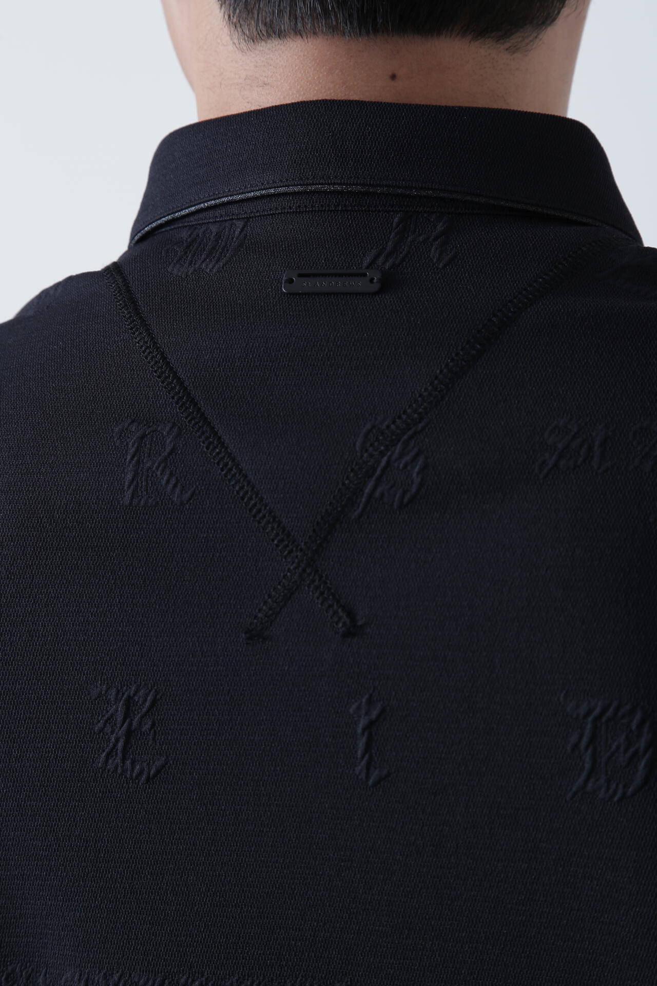 ふくれジャガードロゴ半袖ポロシャツ (MENS)