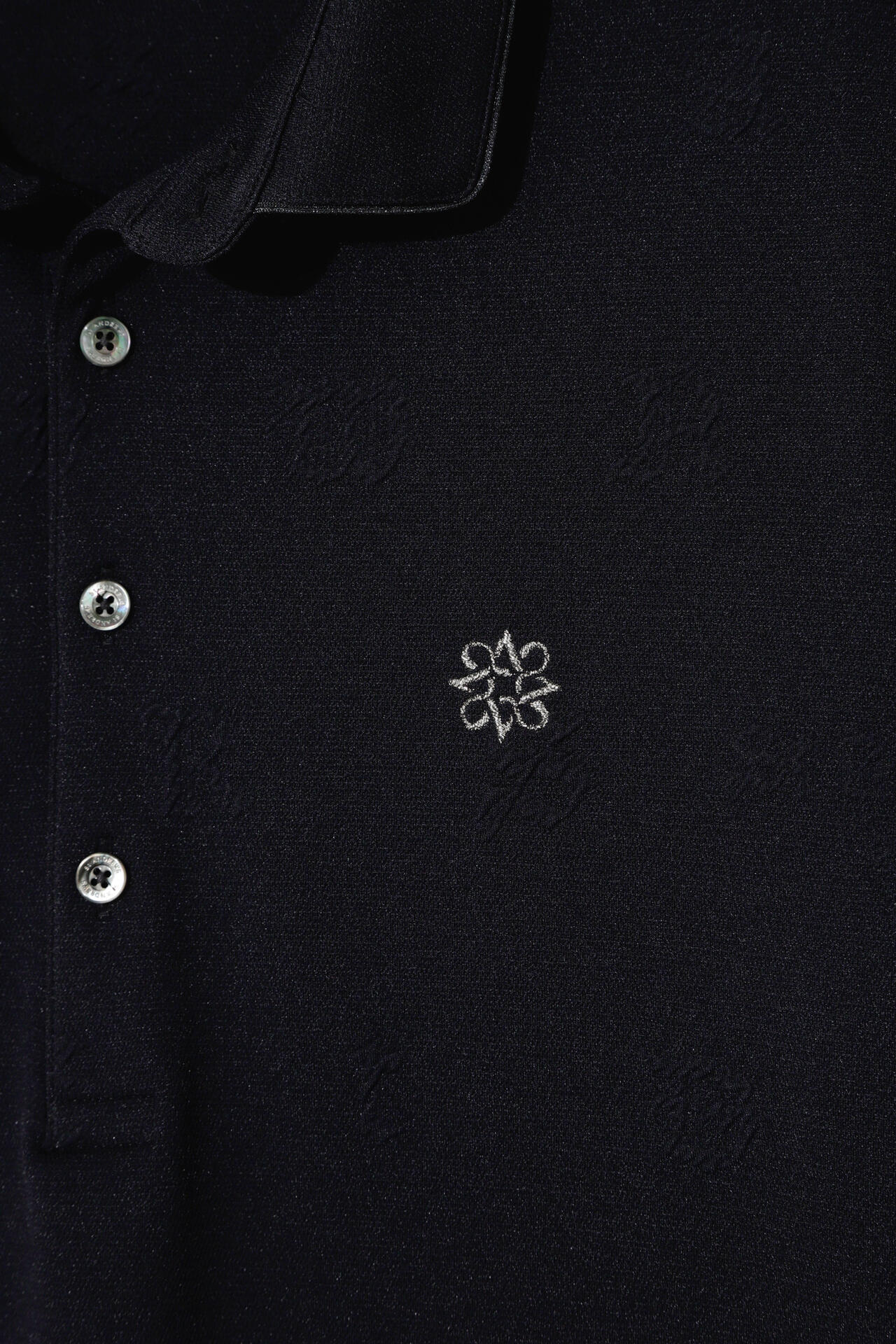 ふくれジャガードロゴ半袖ポロシャツ (MENS)