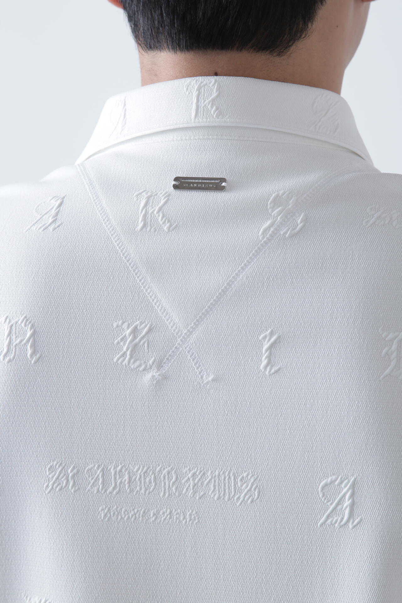 ふくれジャガードロゴ半袖ポロシャツ (MENS)