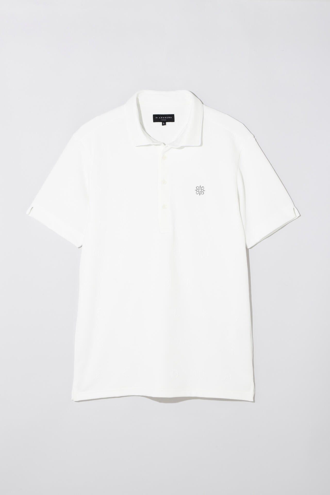 ふくれジャガードロゴ半袖ポロシャツ (MENS)