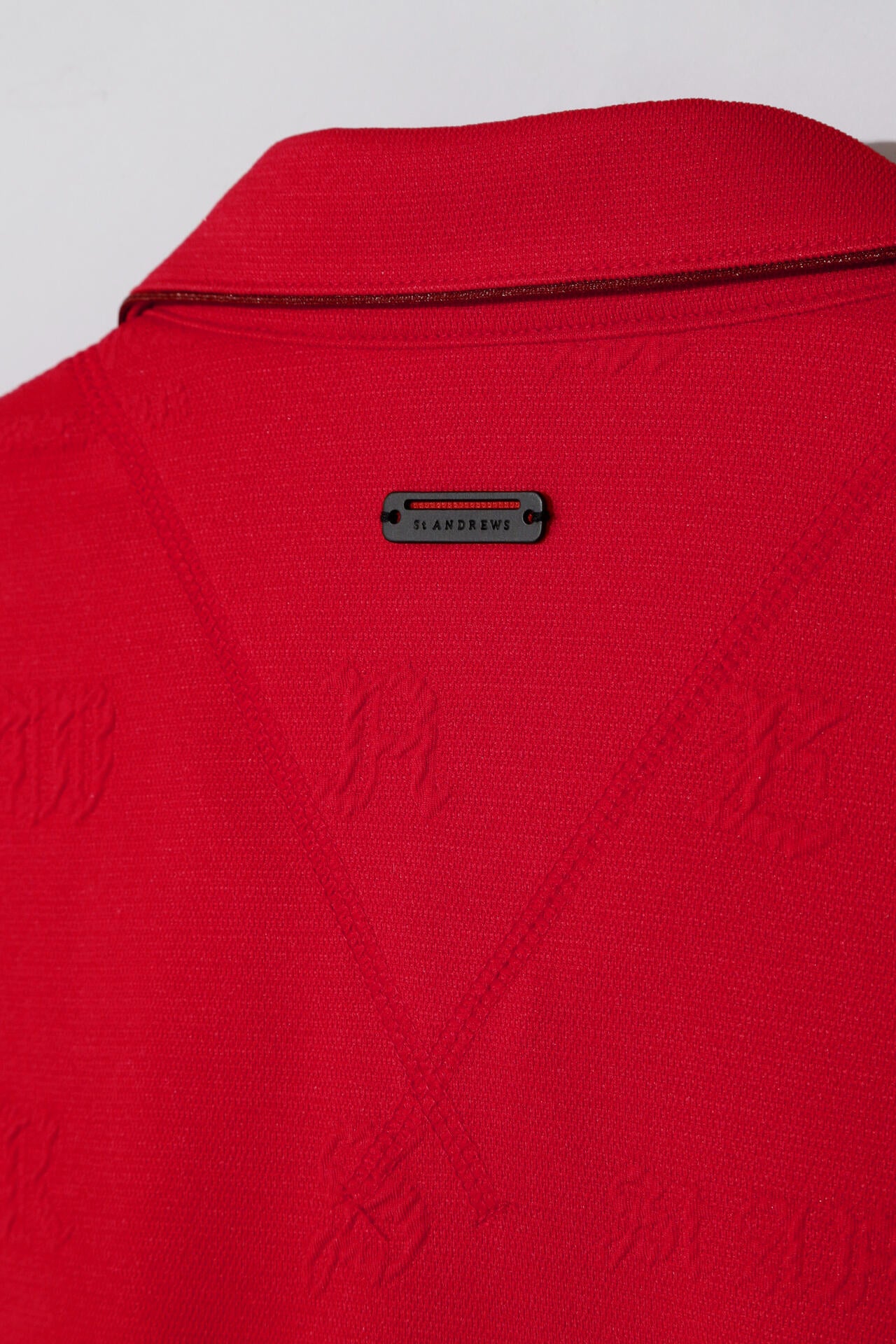 ふくれジャガードロゴ半袖ポロシャツ (MENS)