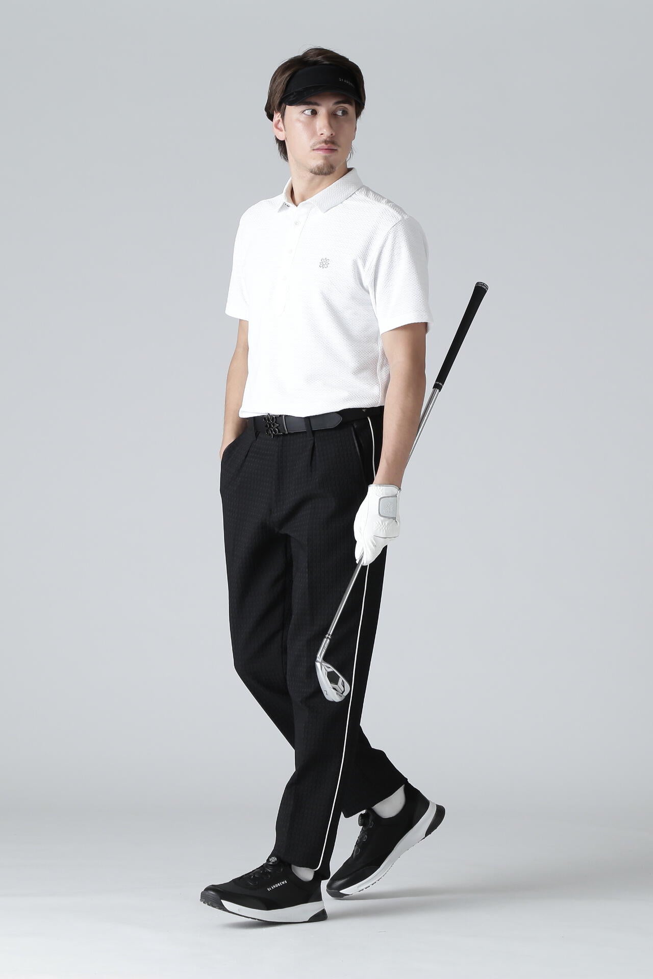 縄柄ジャガード半袖シャツ (MENS)