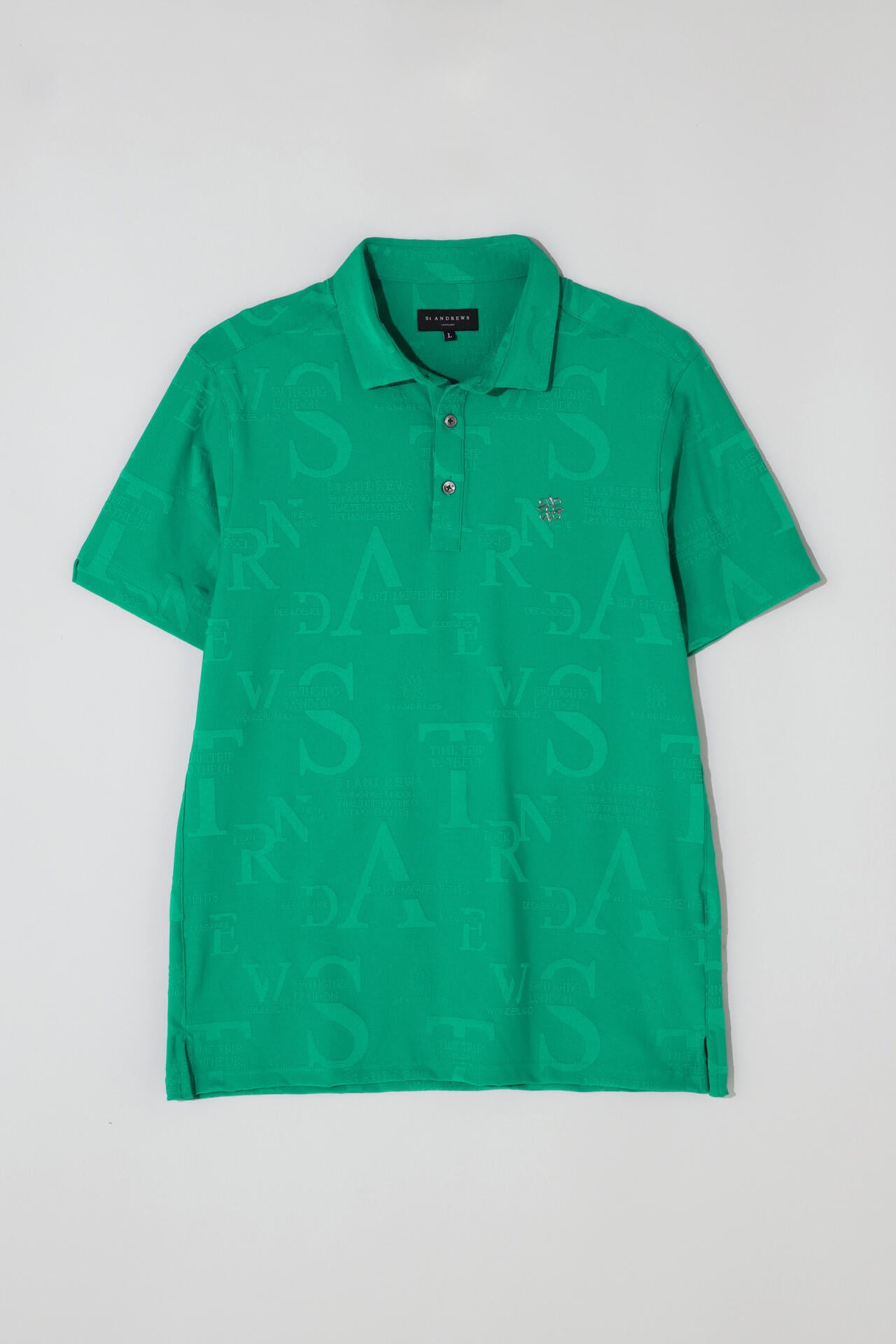 コンセプト柄リンクス無地半袖シャツ (MENS)