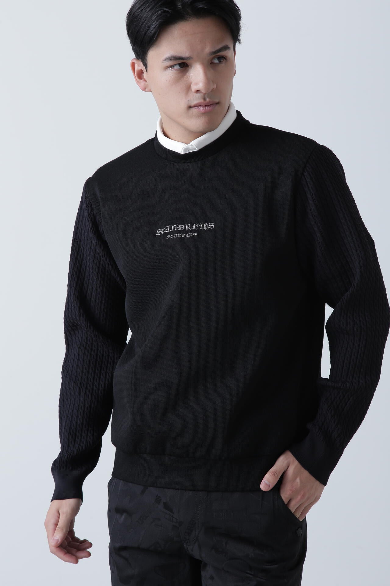 クオーターゲージエアシャットクルーネックプルオーバー (MENS)