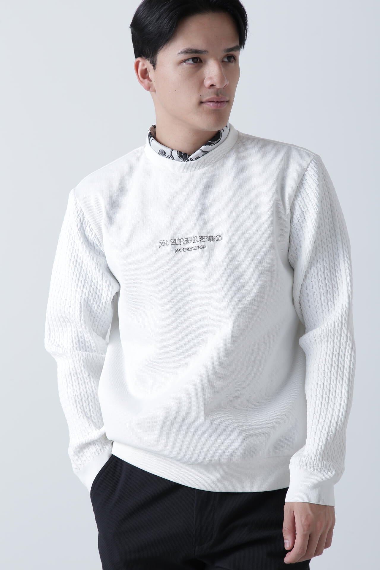クオーターゲージエアシャットクルーネックプルオーバー (MENS)