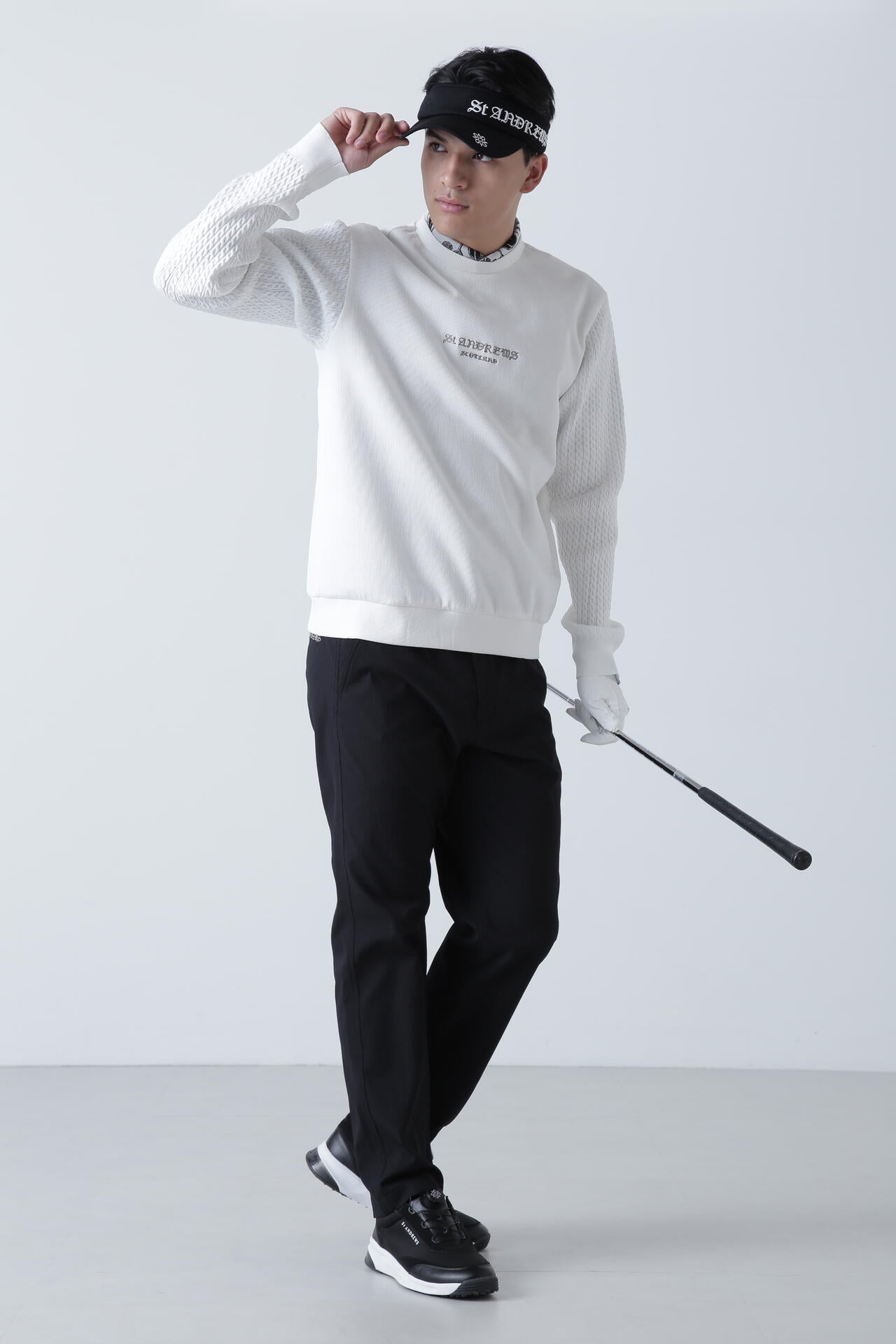 クオーターゲージエアシャットクルーネックプルオーバー (MENS)