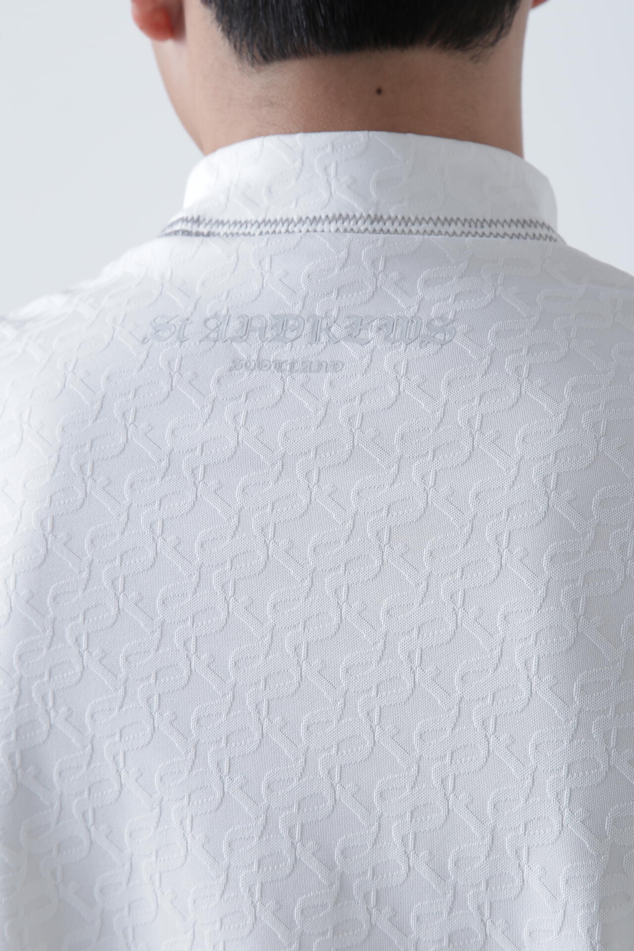 STAドットジャガード長袖ハイネックカットソー (MENS)