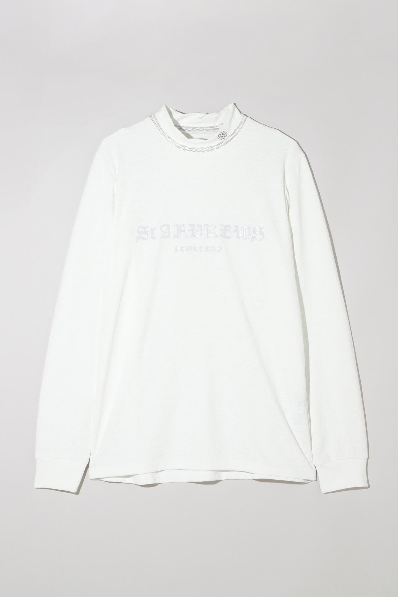 STAドットジャガード長袖ハイネックカットソー (MENS)