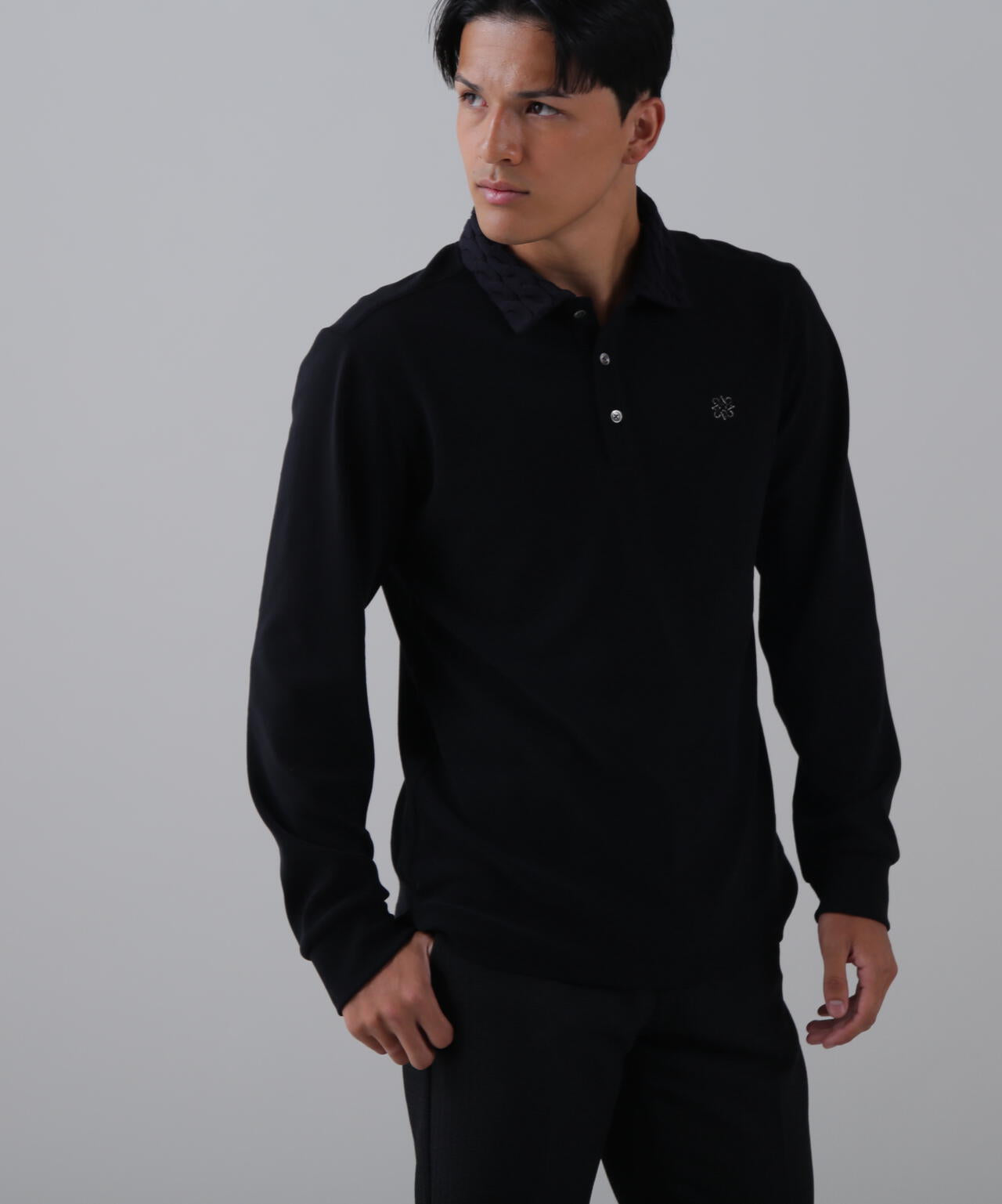 パイル長袖ポロシャツ (MENS)