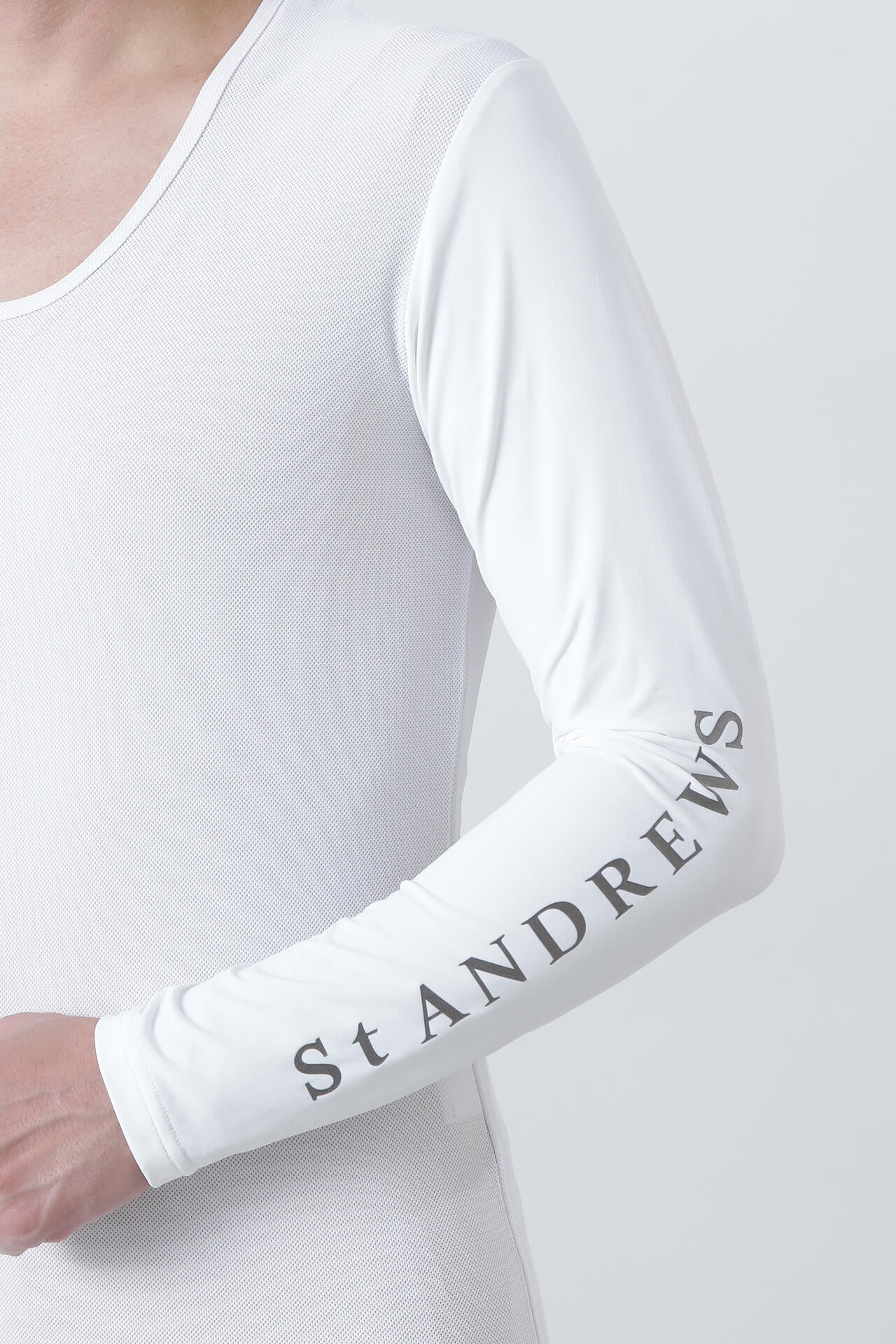 ツインコットUV×SUNPROFITメッシュ長袖Uネックインナー (MENS)