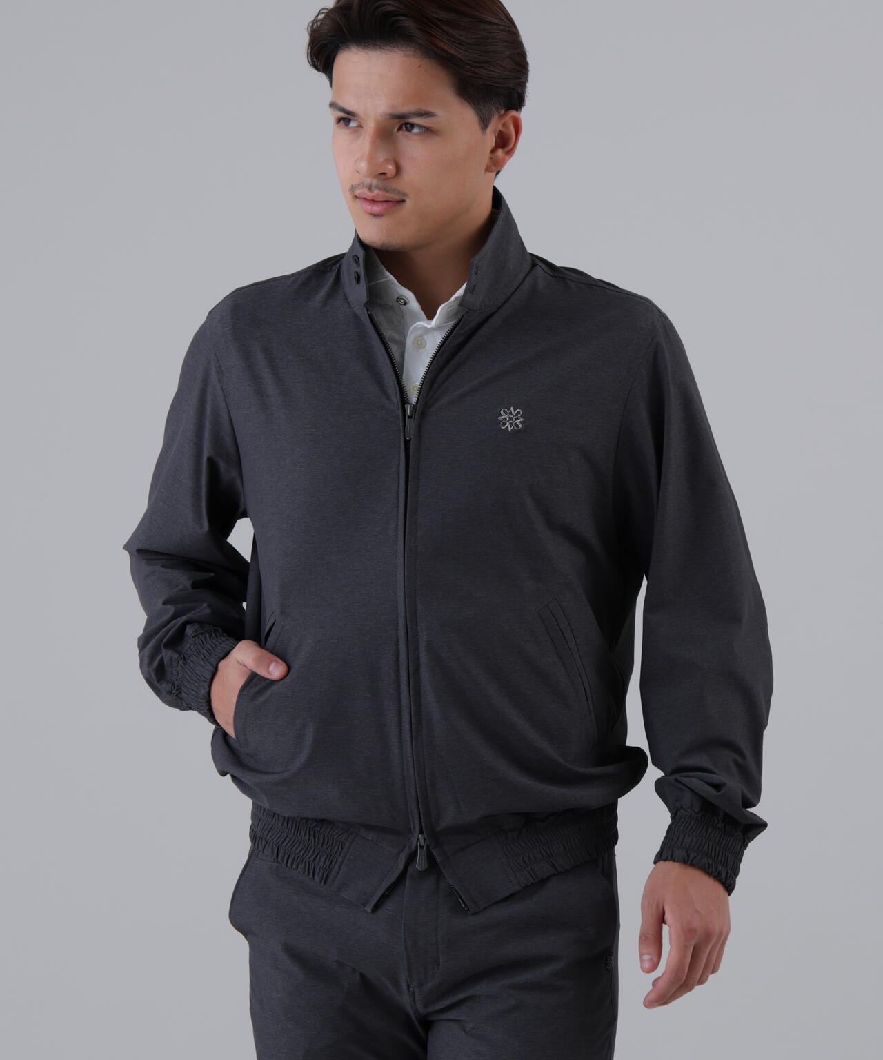 【撥水】【ストレッチ】ナイロンタフタブルゾン (MENS)