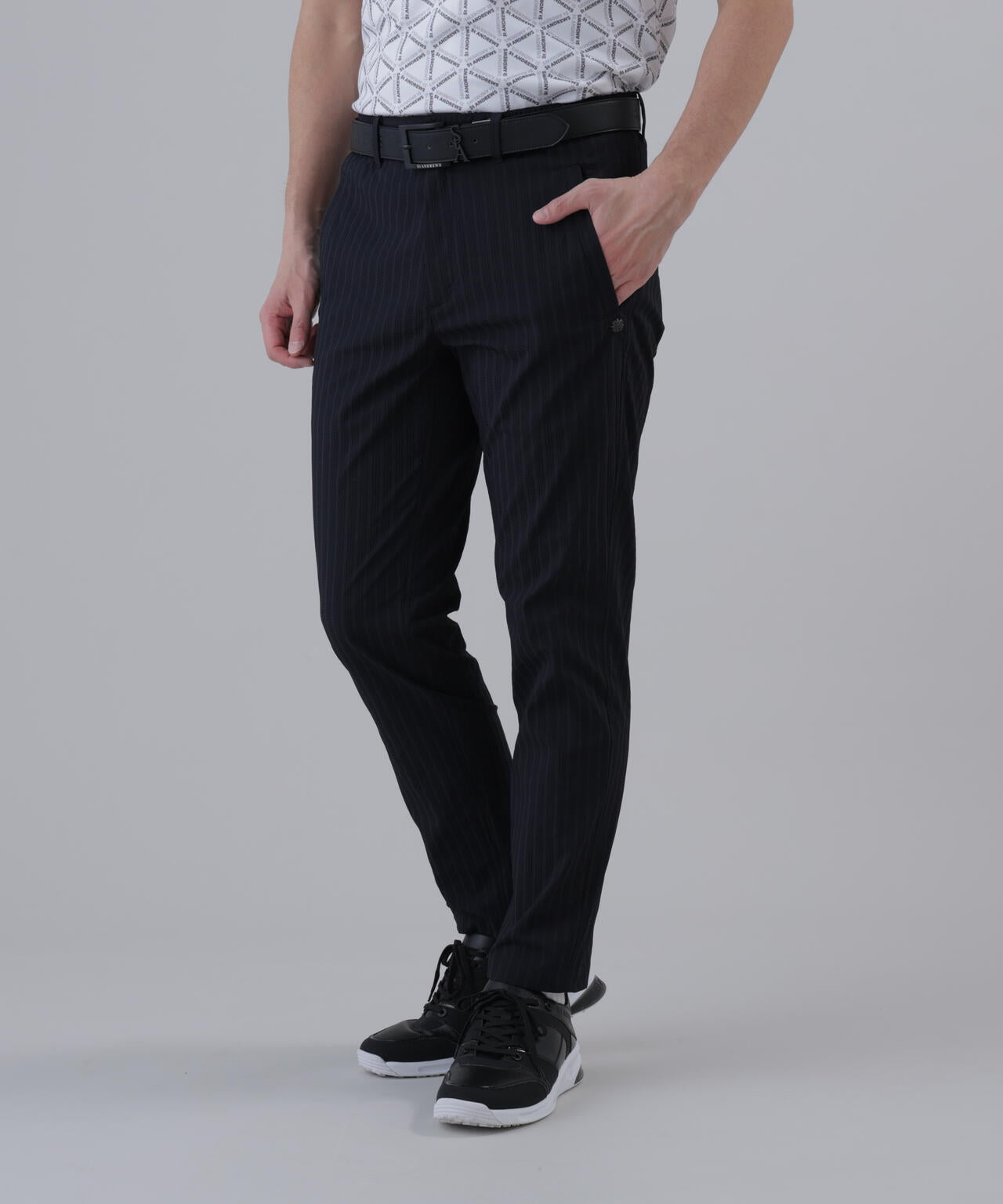 【ストレッチ】ドビーストライプパンツ (MENS)