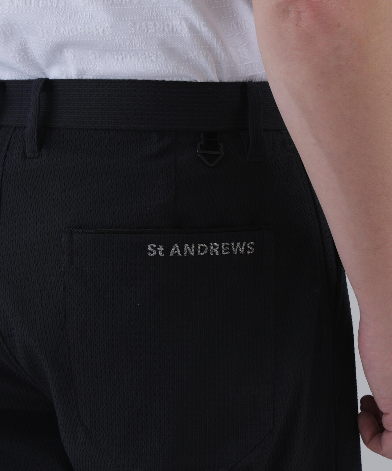 【ストレッチ】ドビーサッカーショートパンツ (MENS)