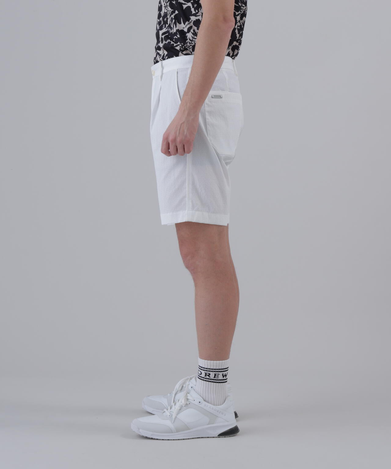 【ストレッチ】ドビーサッカーショートパンツ (MENS)