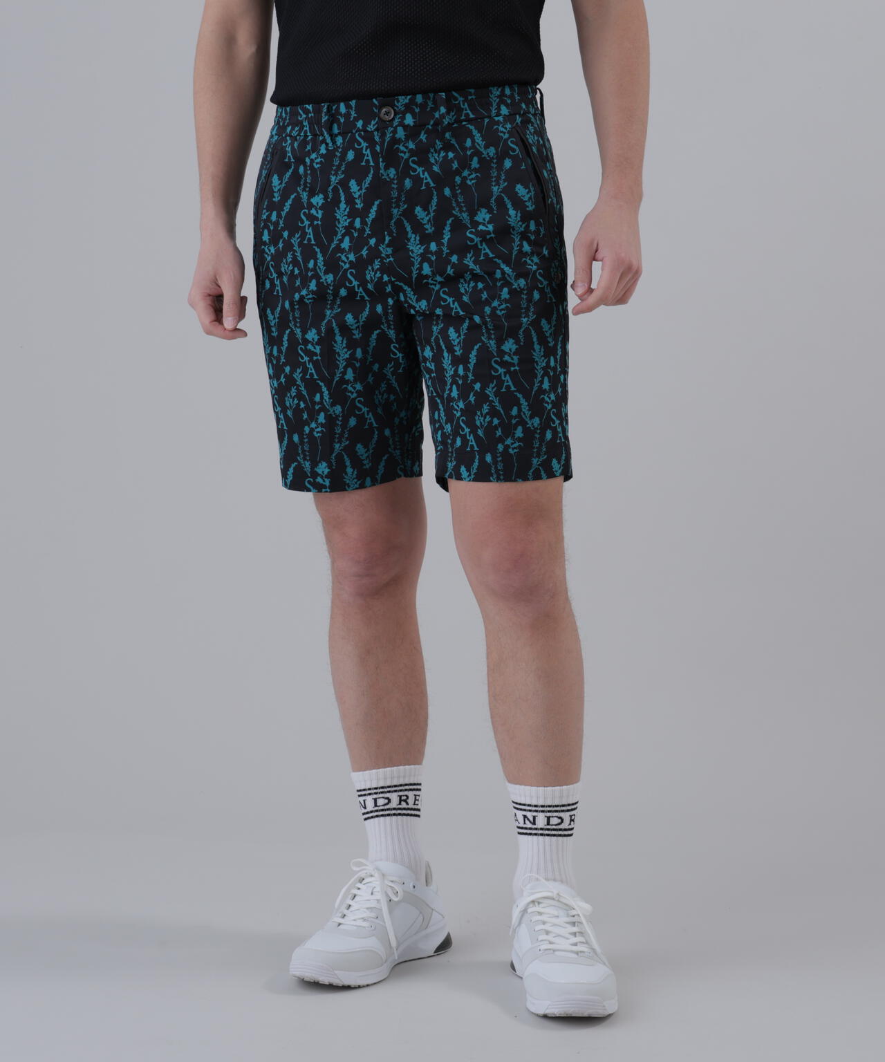 【ストレッチ】ボタニカルジャガードショートパンツ (MENS)