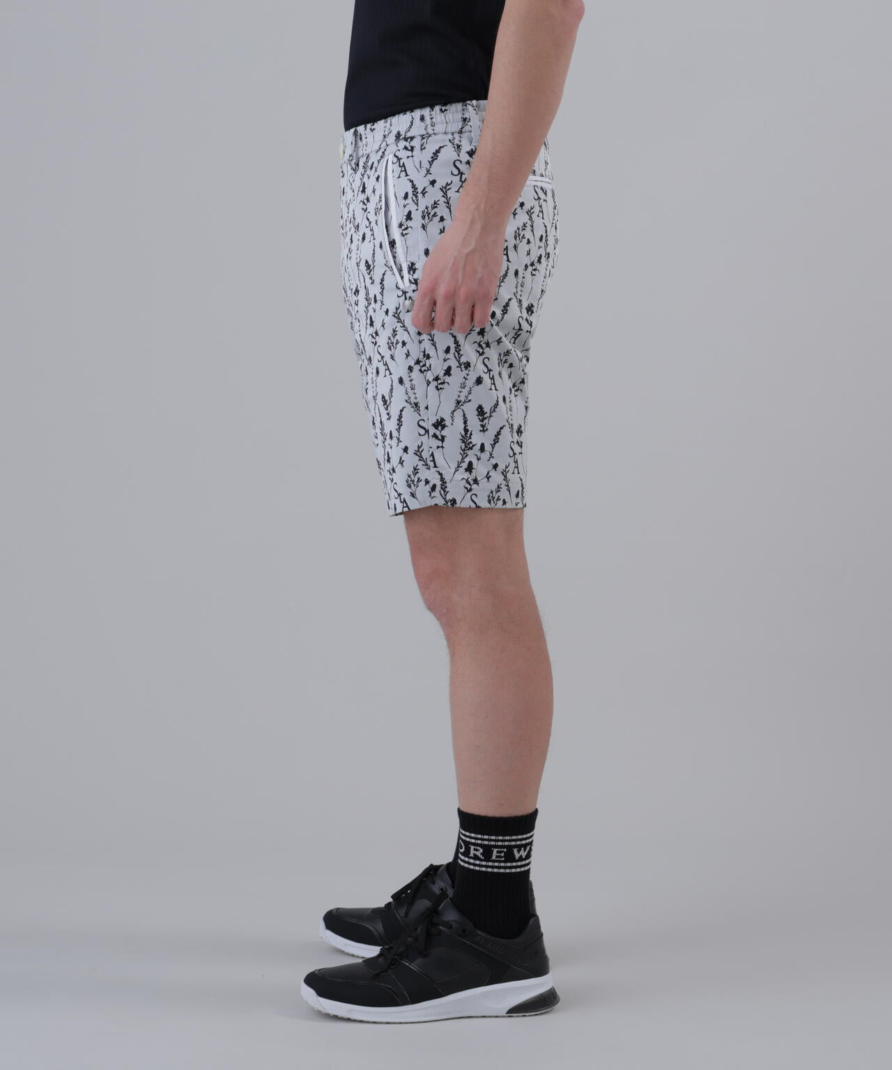 【ストレッチ】ボタニカルジャガードショートパンツ (MENS)