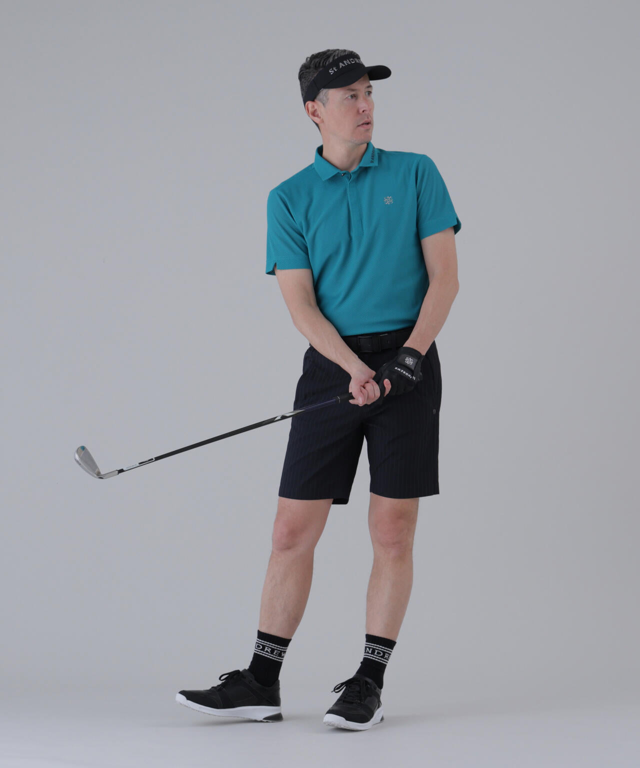 【ストレッチ】ドビーストライプショートパンツ (MENS)