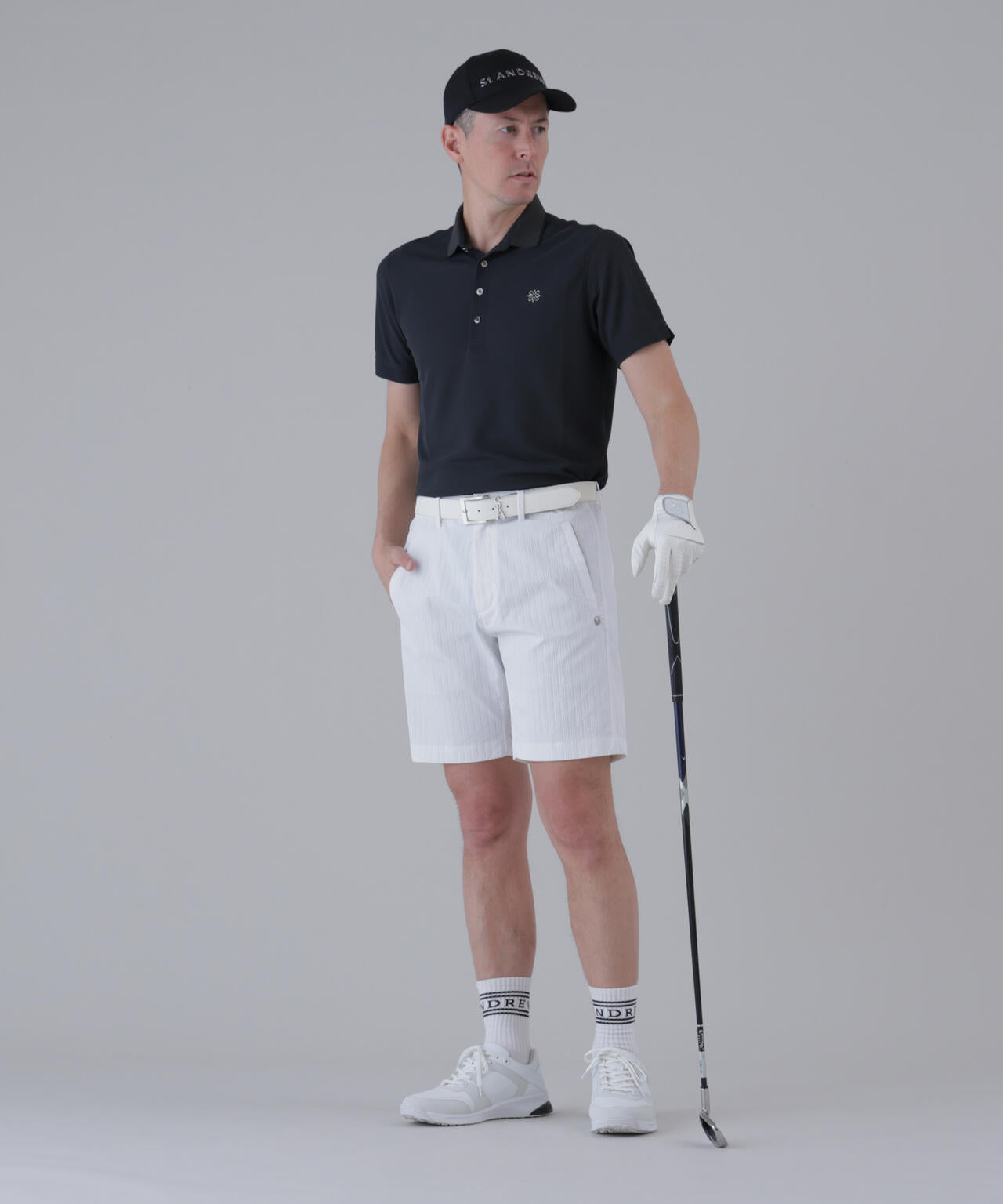 【ストレッチ】ドビーストライプショートパンツ (MENS)
