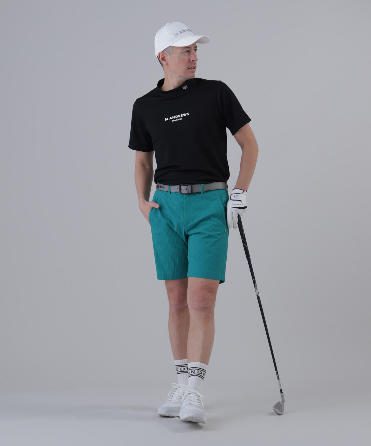 【ストレッチ】ドビーストライプショートパンツ (MENS)
