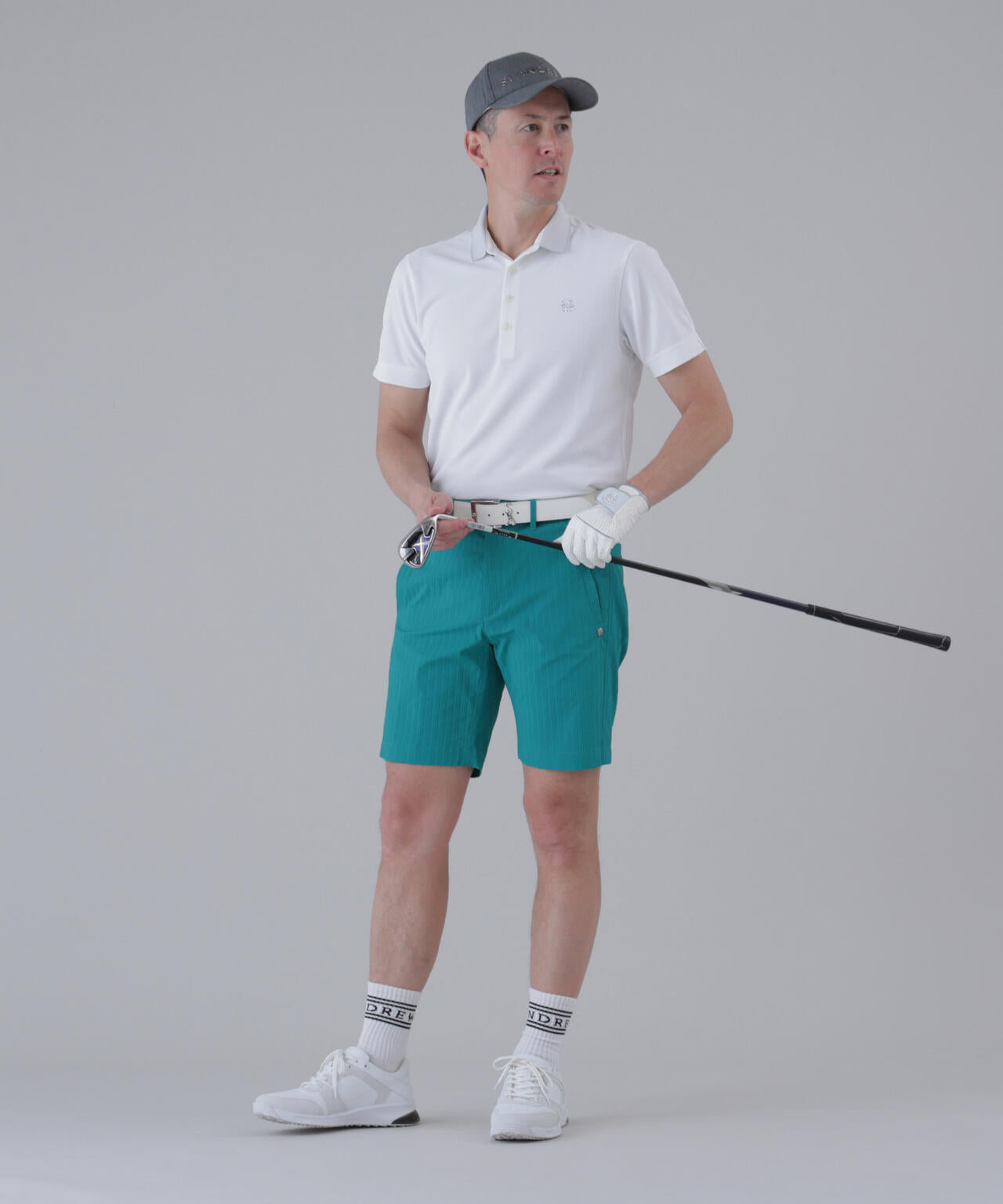 【ストレッチ】ドビーストライプショートパンツ (MENS)