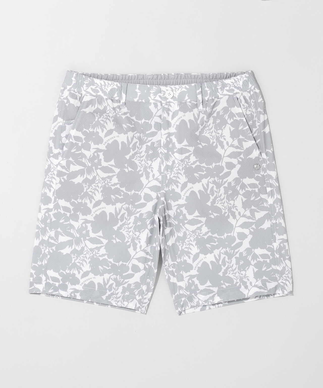 【吸水速乾】【ストレッチ】シャドーボタニカルプリントショートパンツ (MENS)