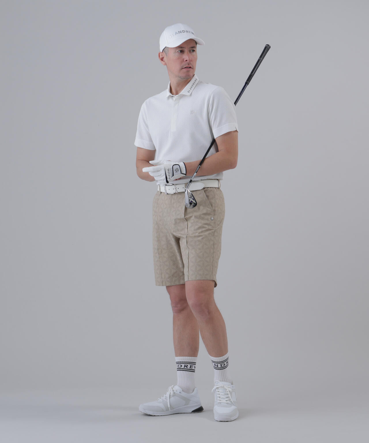 【吸水速乾】【ストレッチ】トライアングルロゴプリントショートパンツ (MENS)