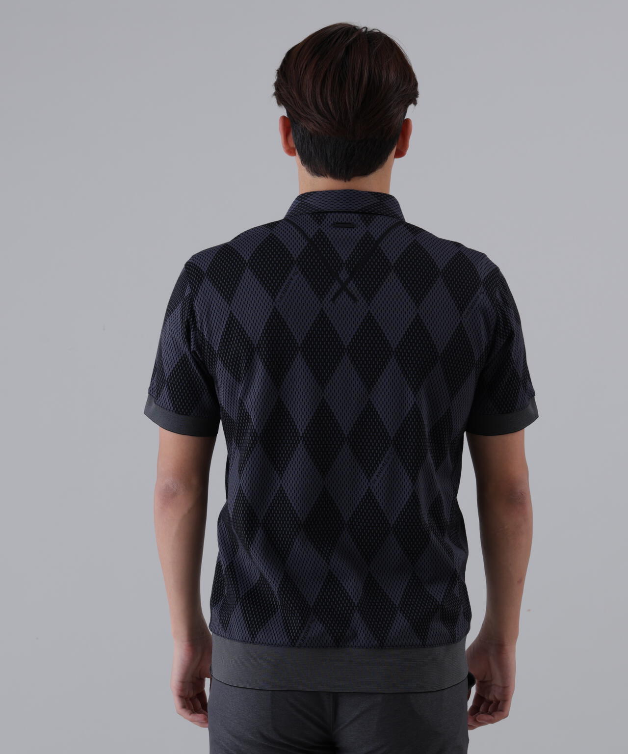 【UVカット】ダイヤジャガード半袖シャツ (MENS)