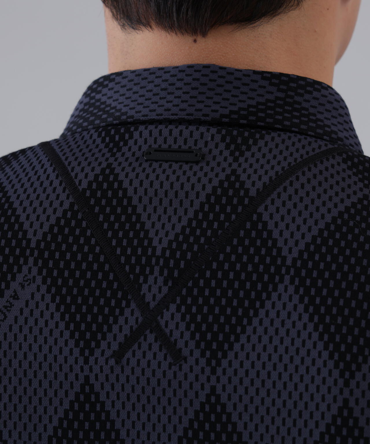 【UVカット】ダイヤジャガード半袖シャツ (MENS)