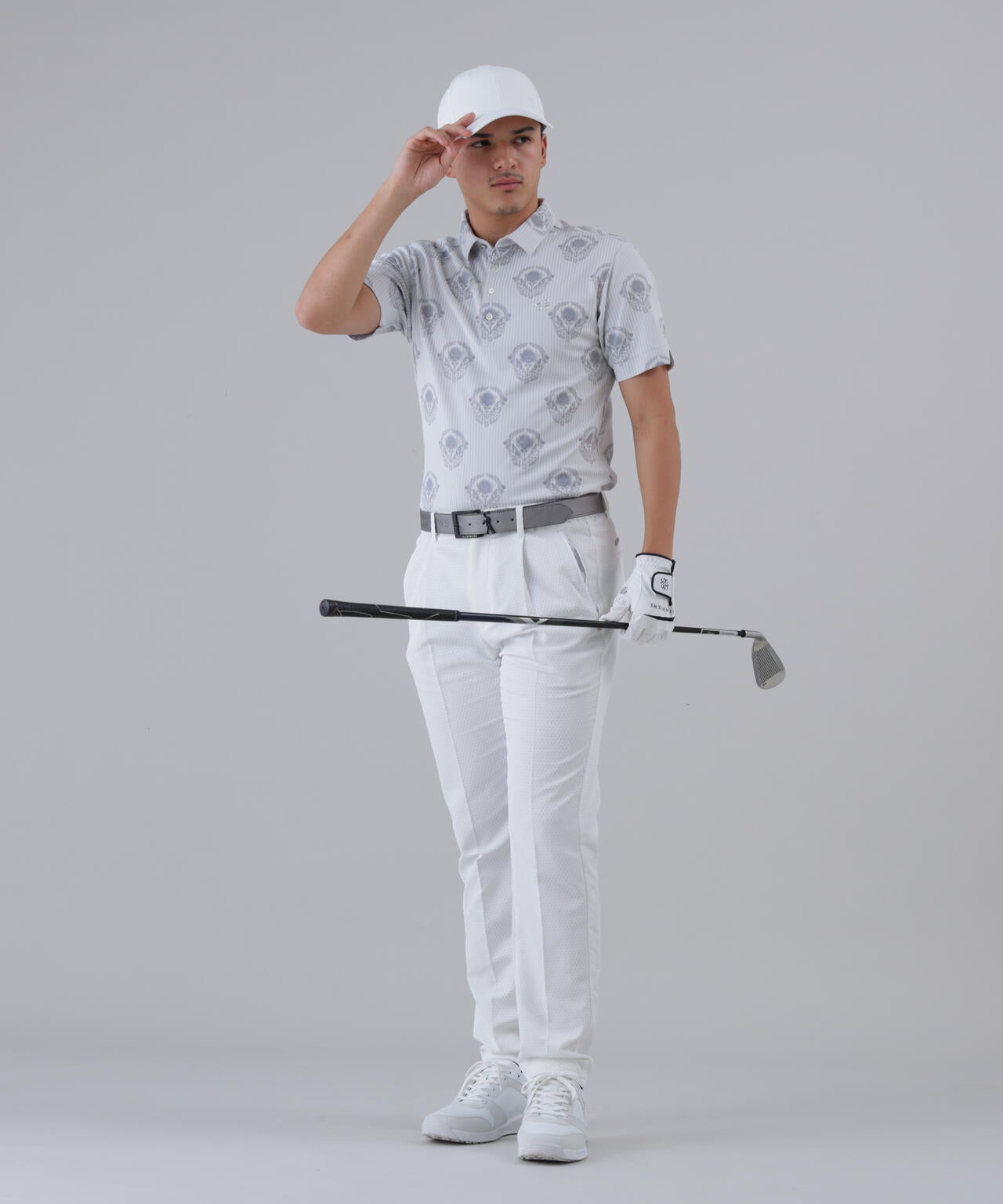 ロンドンストライプアザミジャガード半袖シャツ (MENS)